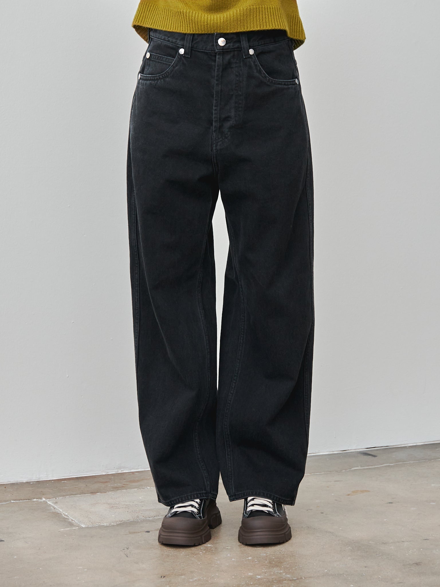 Peggy Denim - Black Cotton Denim - 3
