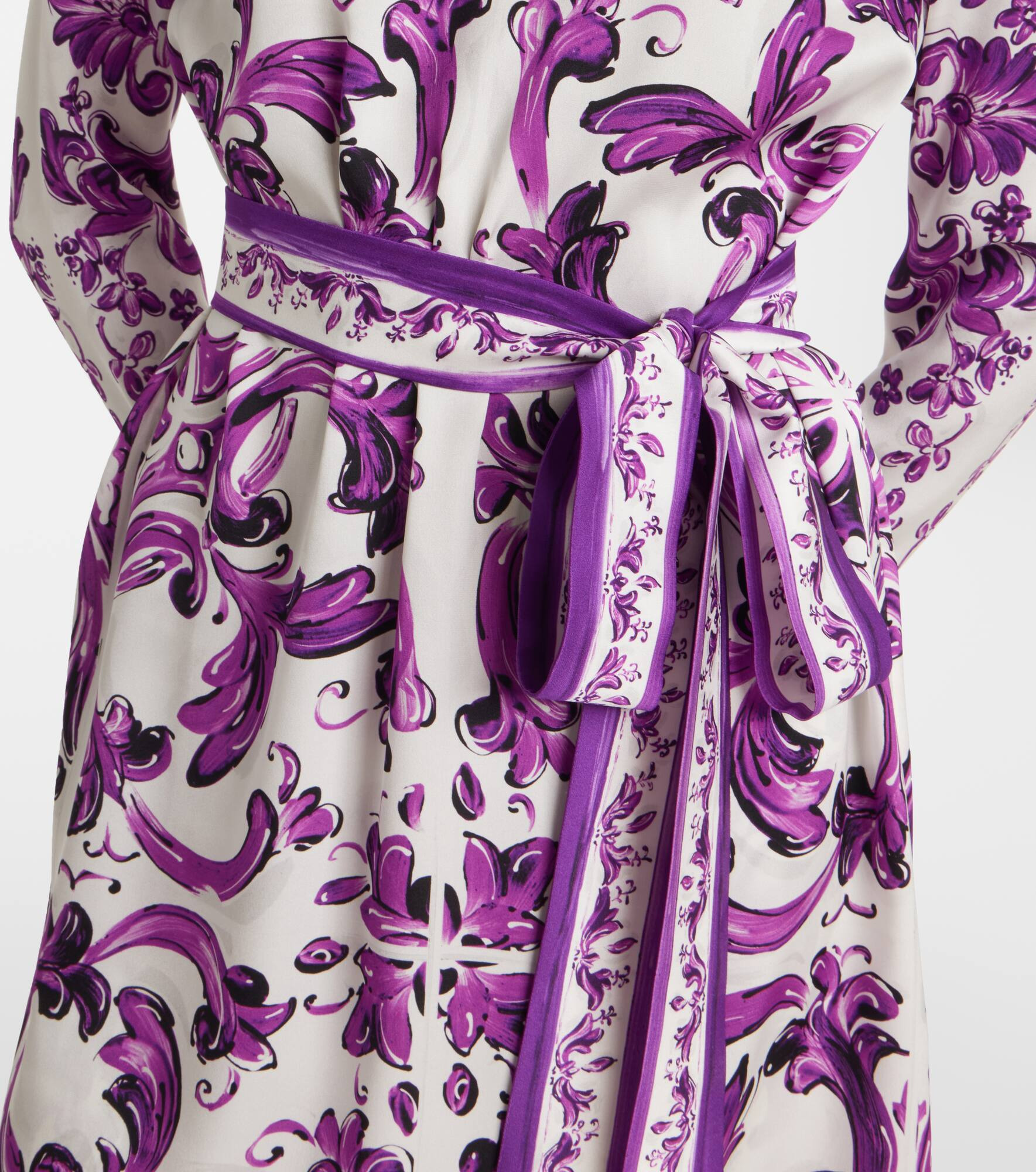 Majolica silk-blend minidress - 5