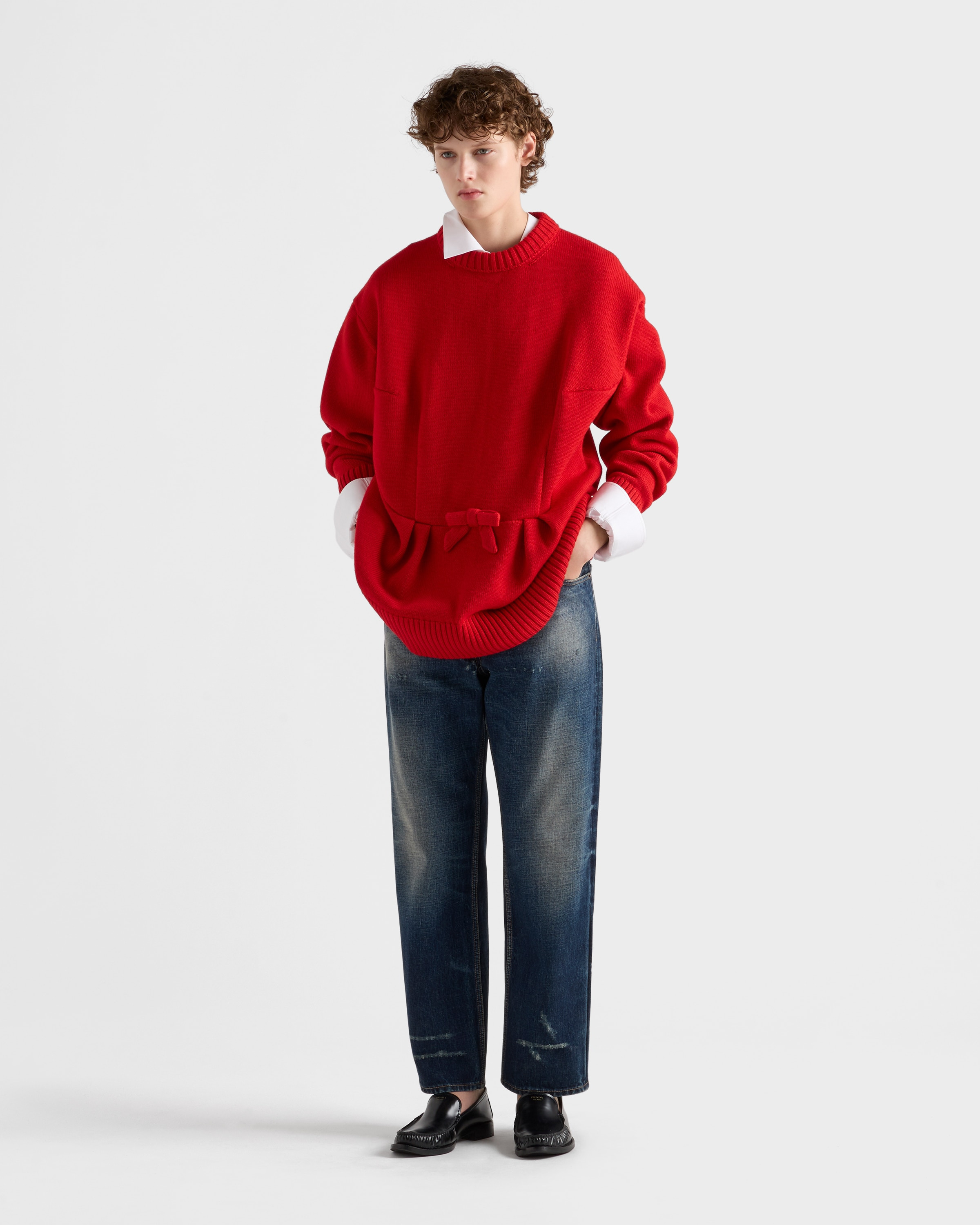 Five-pocket washed denim jeans - 2