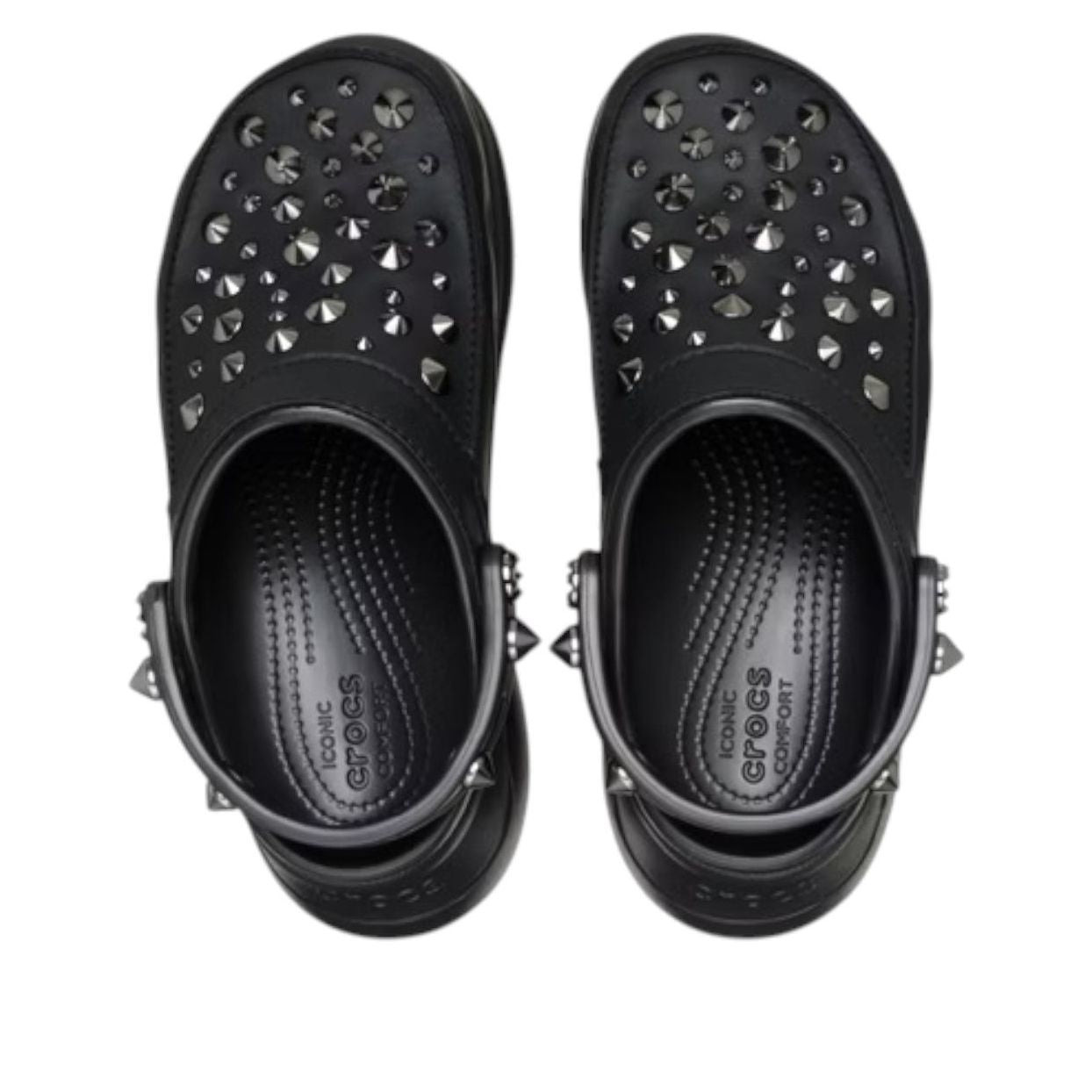 (WMNS) Crocs Bae Studded Clog 'Black' 211626-001 - 2