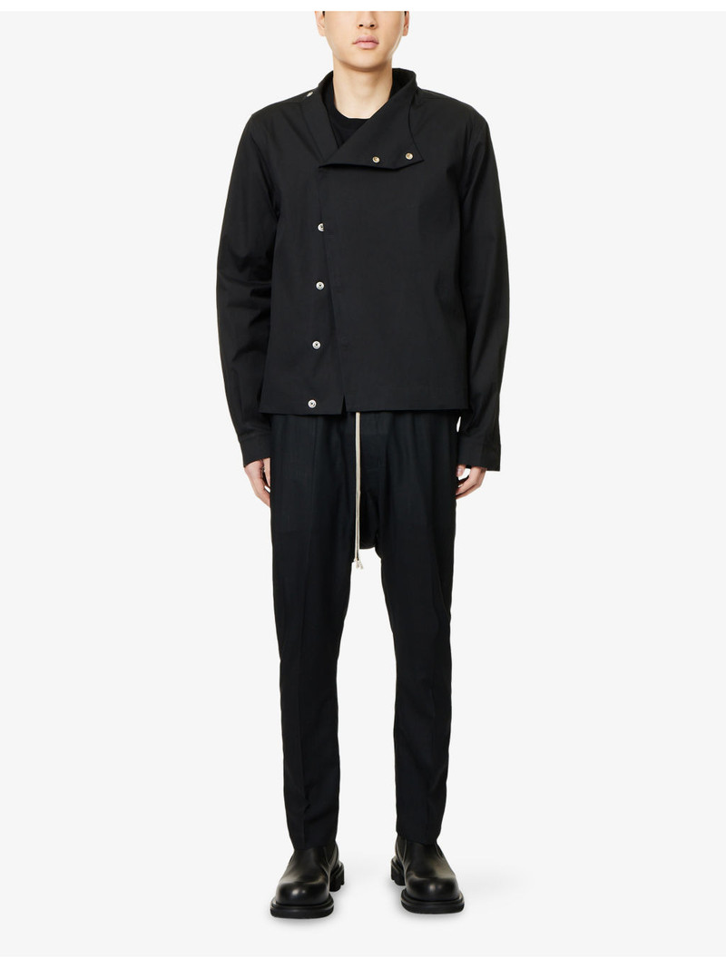 Rick Owens Drawstring Lightweight Tapered-Leg Wool Trousers outlook