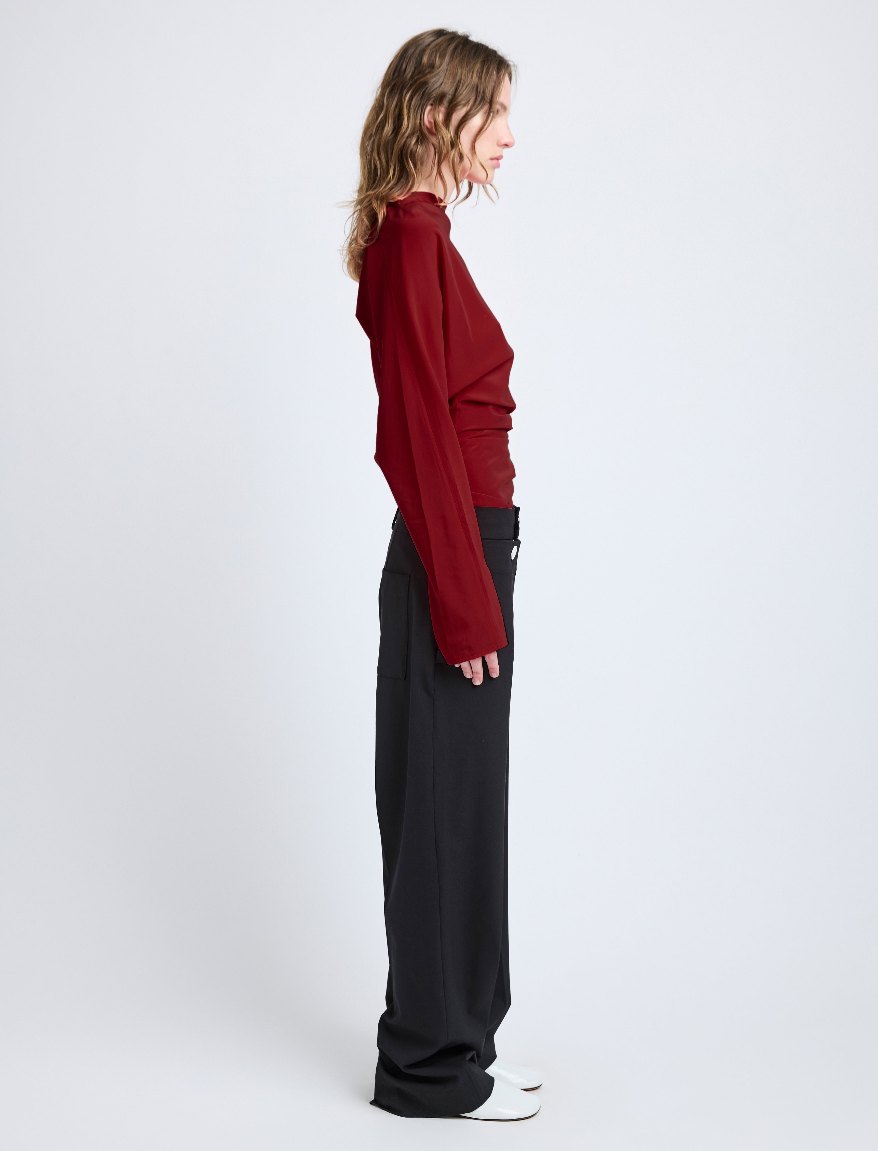 Keegan Top in Stretch Silk Viscose - 4