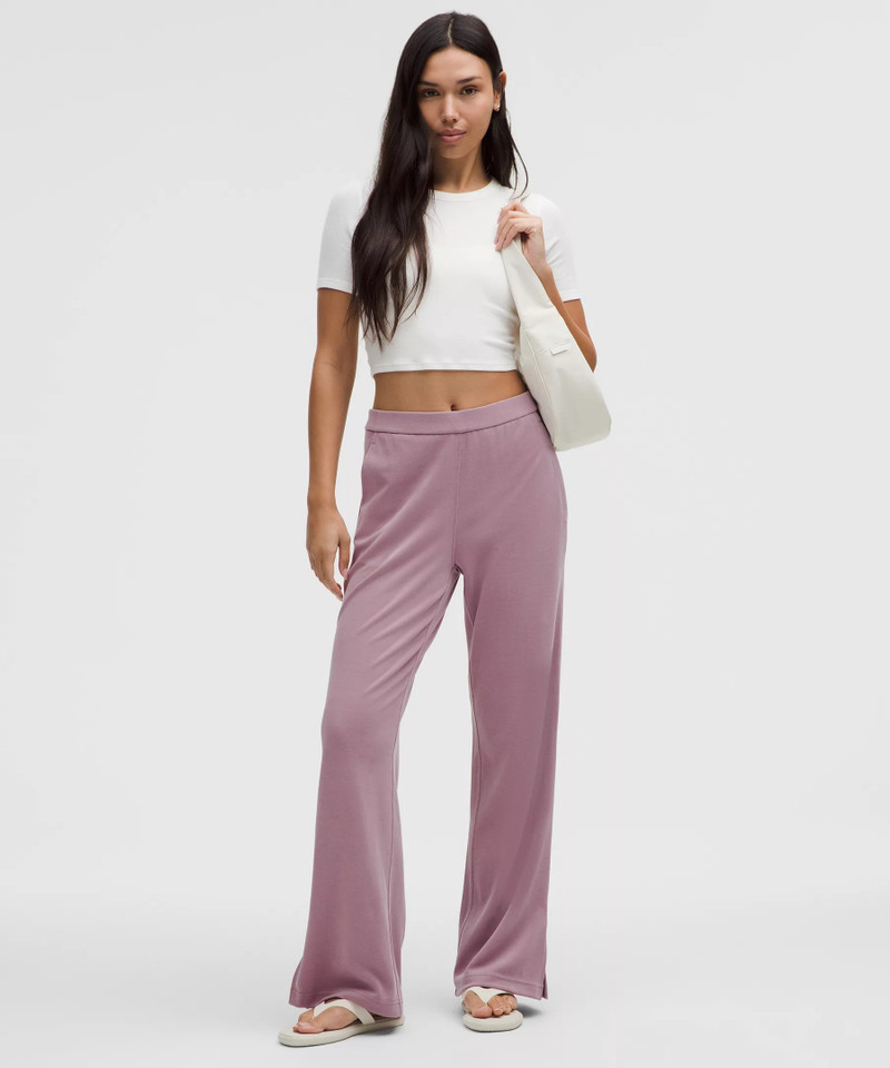 lululemon Softstreme High-Rise Wide-Leg Pique Pant *Regular outlook