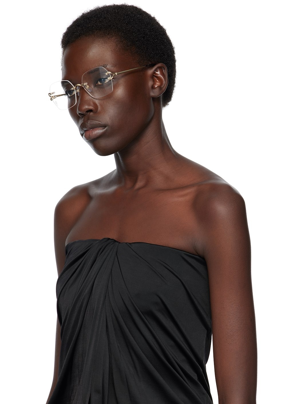 Gold 'Signature C de Cartier' Glasses - 4
