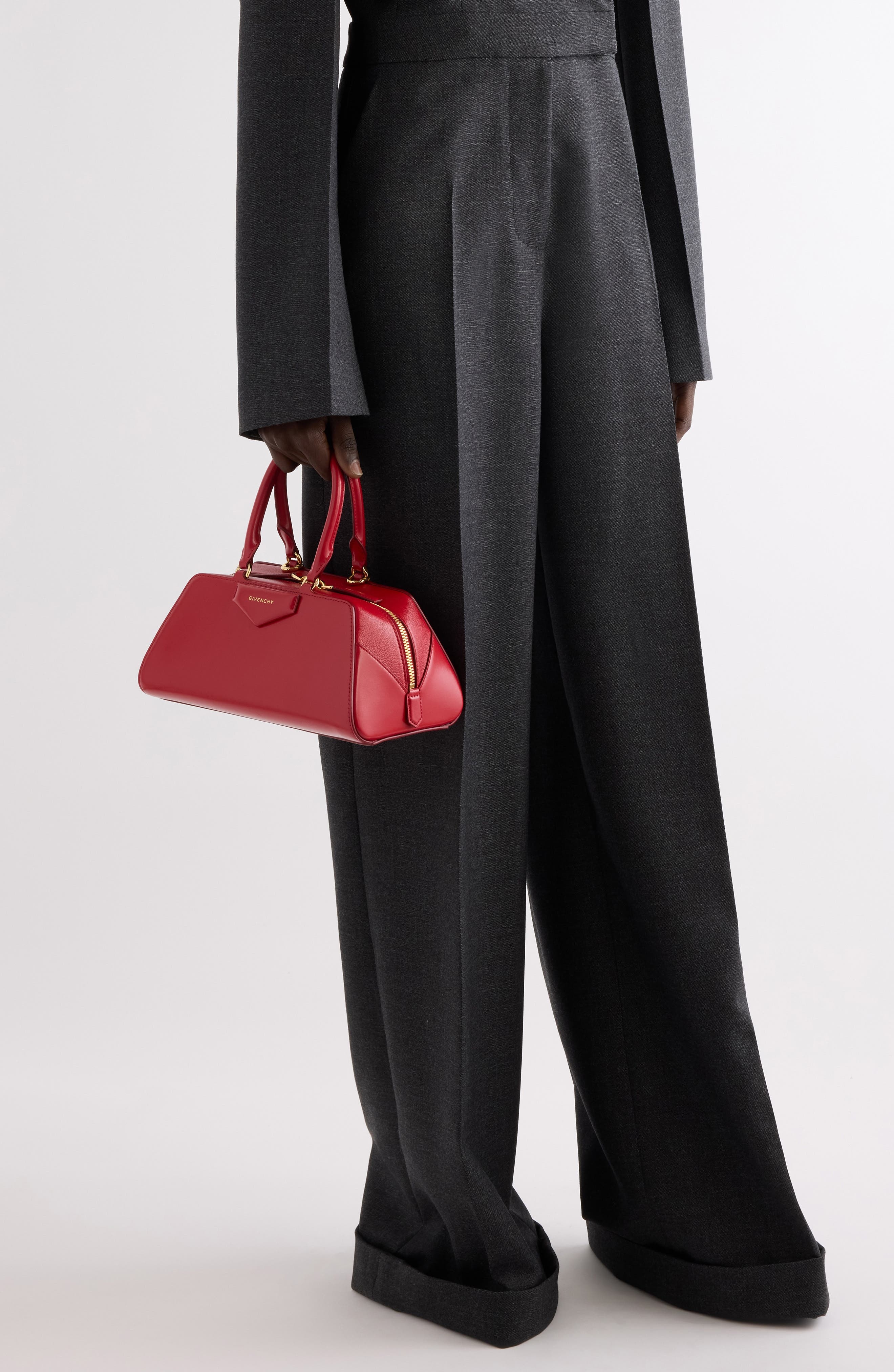 Givenchy Small Antigona Leather East/West Satchel in Vermillon at Nordstrom - 2