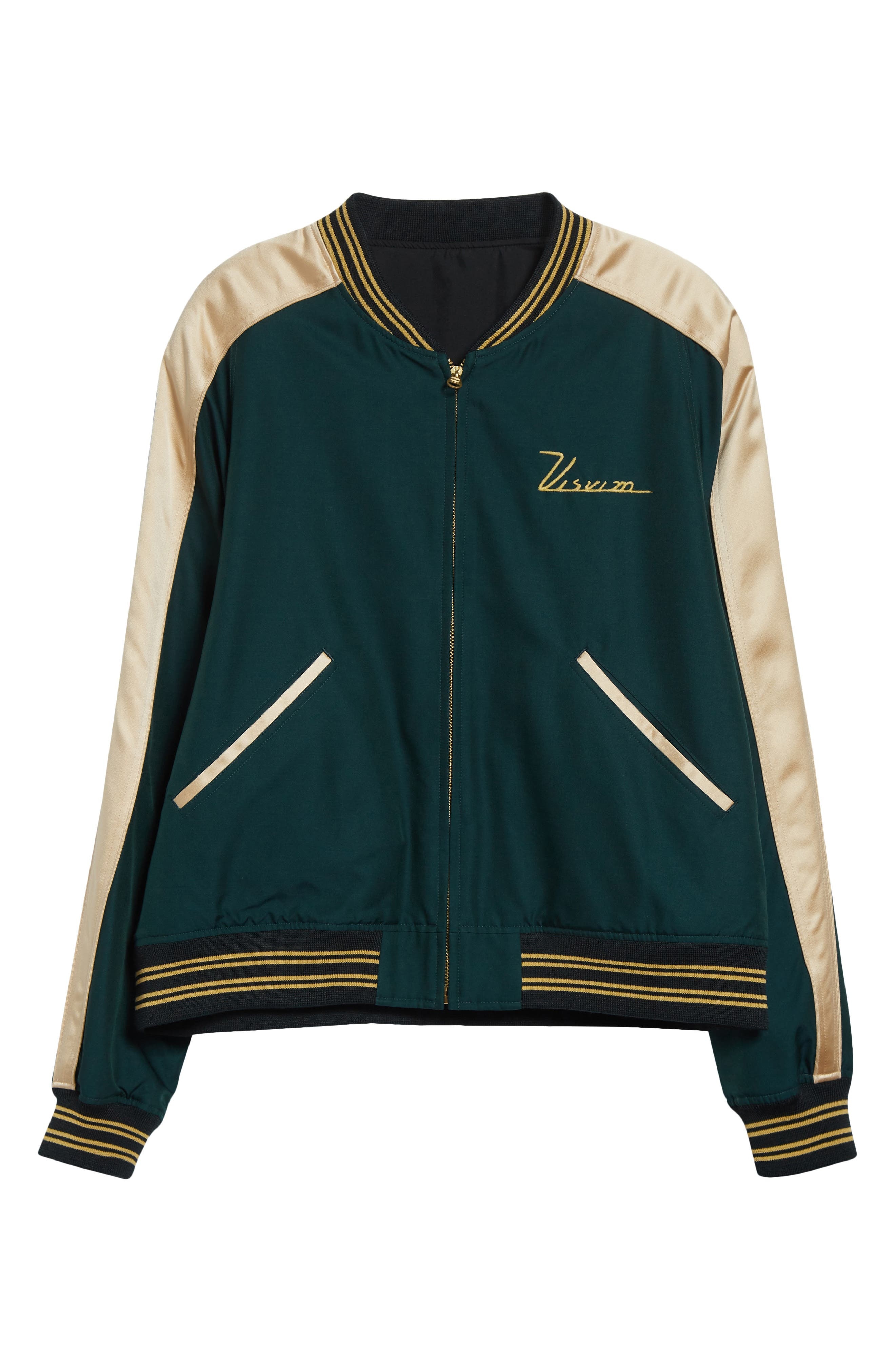 VISVIM Douglas Wool & Silk Team Jacket in Green at Nordstrom - 7