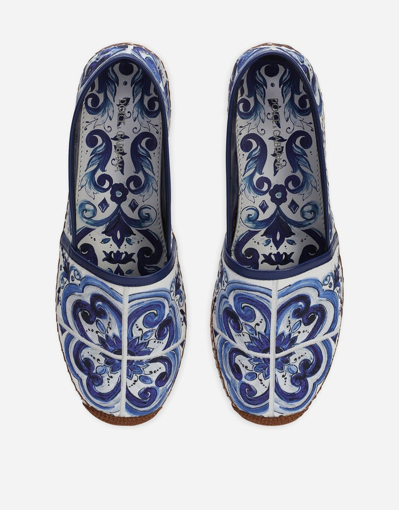 Printed brocade fabric espadrilles 4