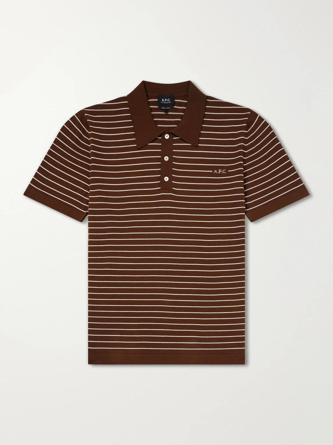 Tristan Logo-Embroidered Striped Cotton Polo Shirt - 1