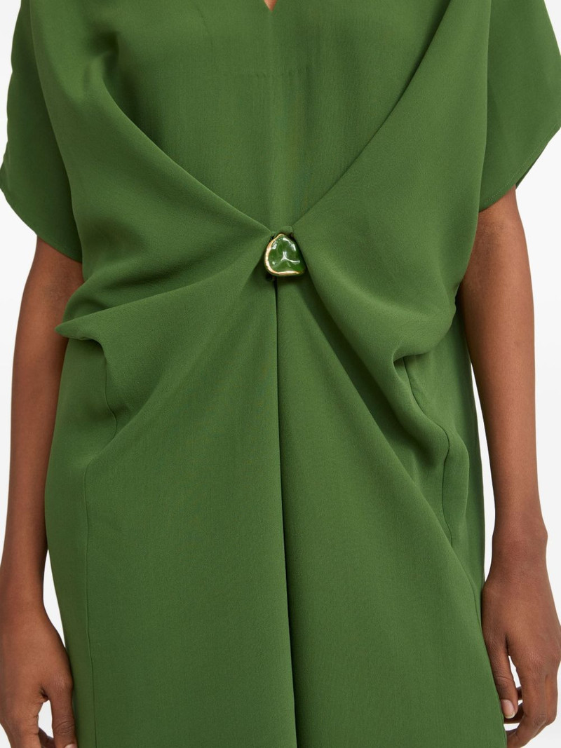 draped twist-front midi dress 5