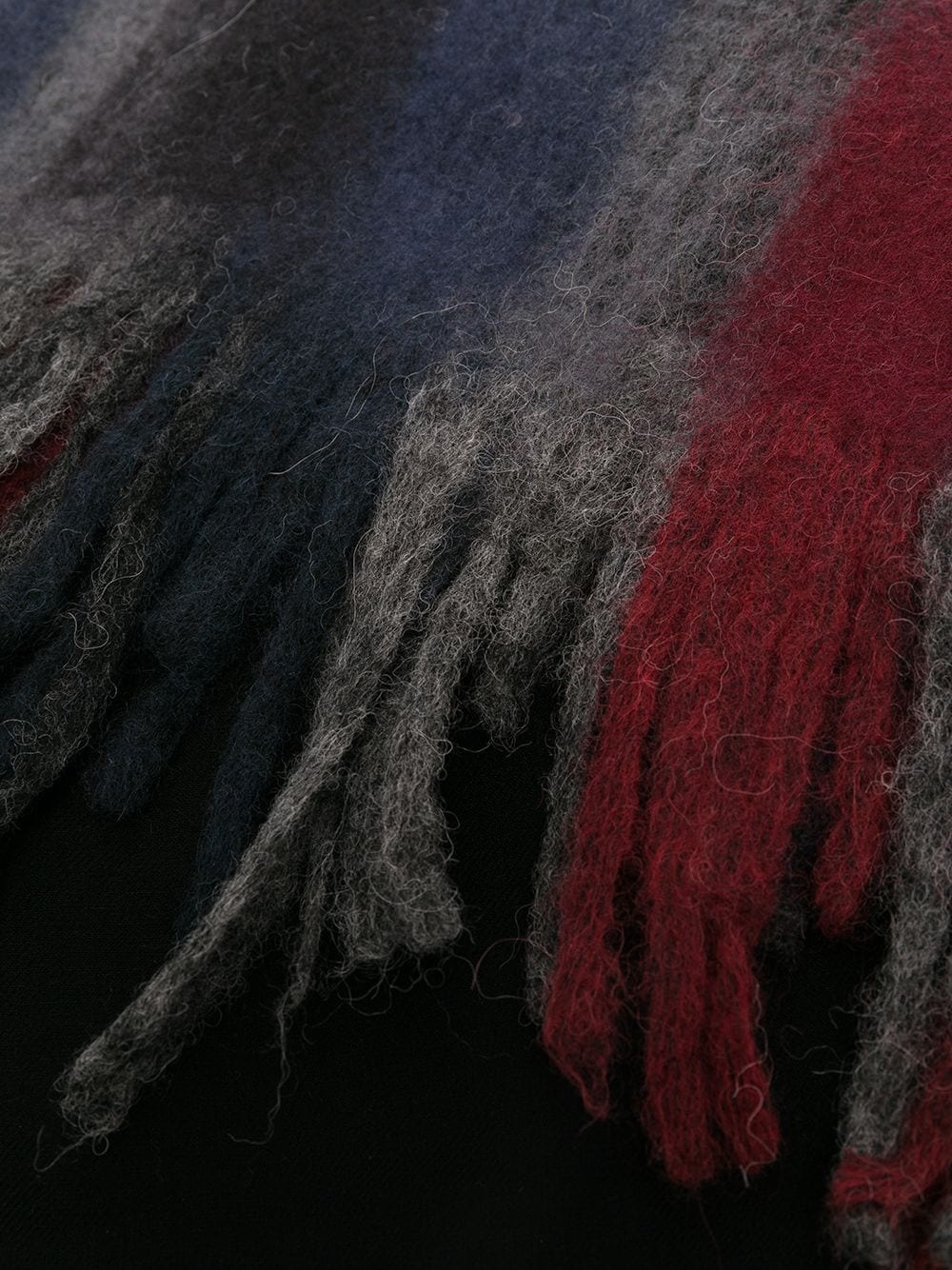 fringed multicolour scarf - 3