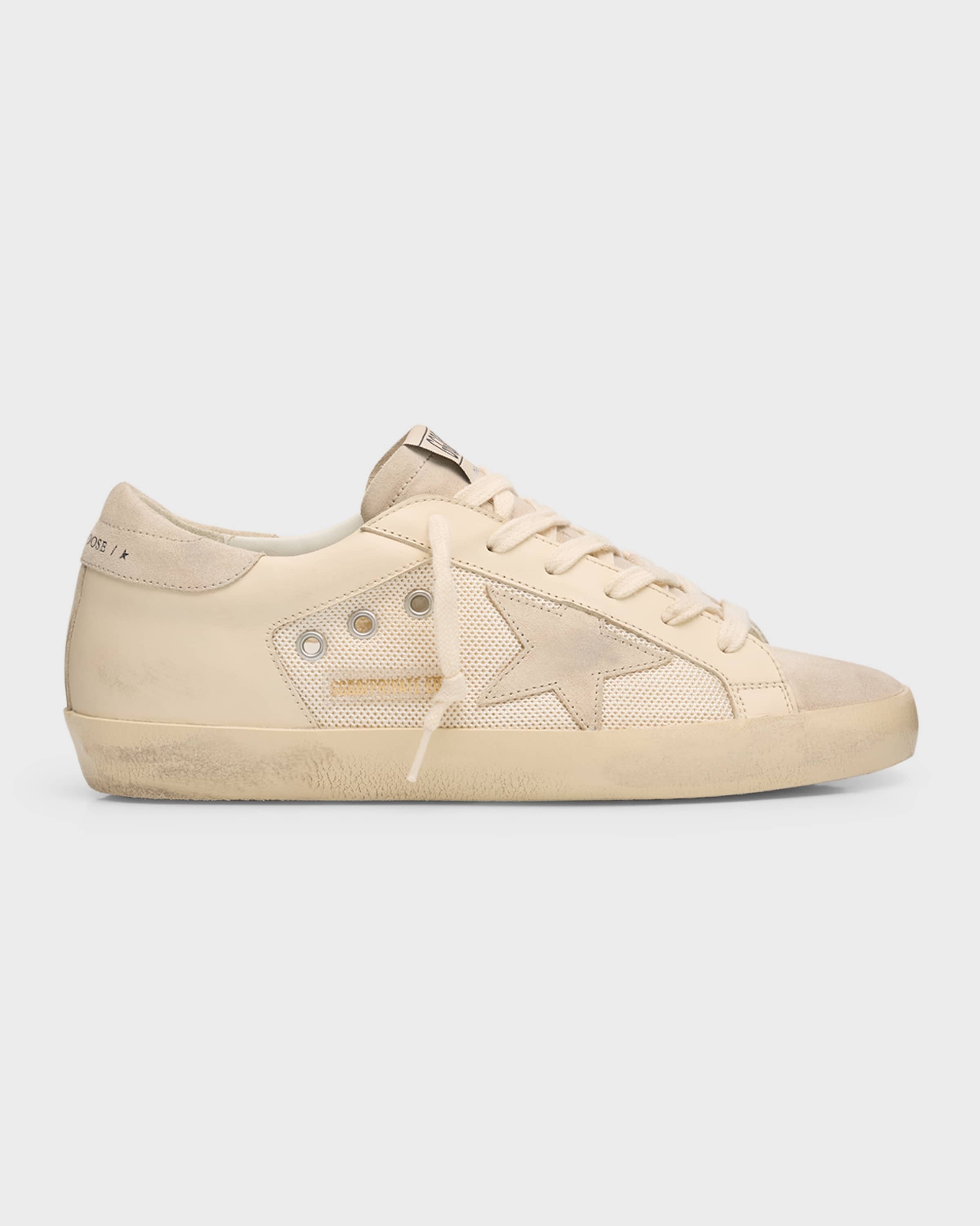 Superstar Mixed Leather Low-Top Sneakers - 1