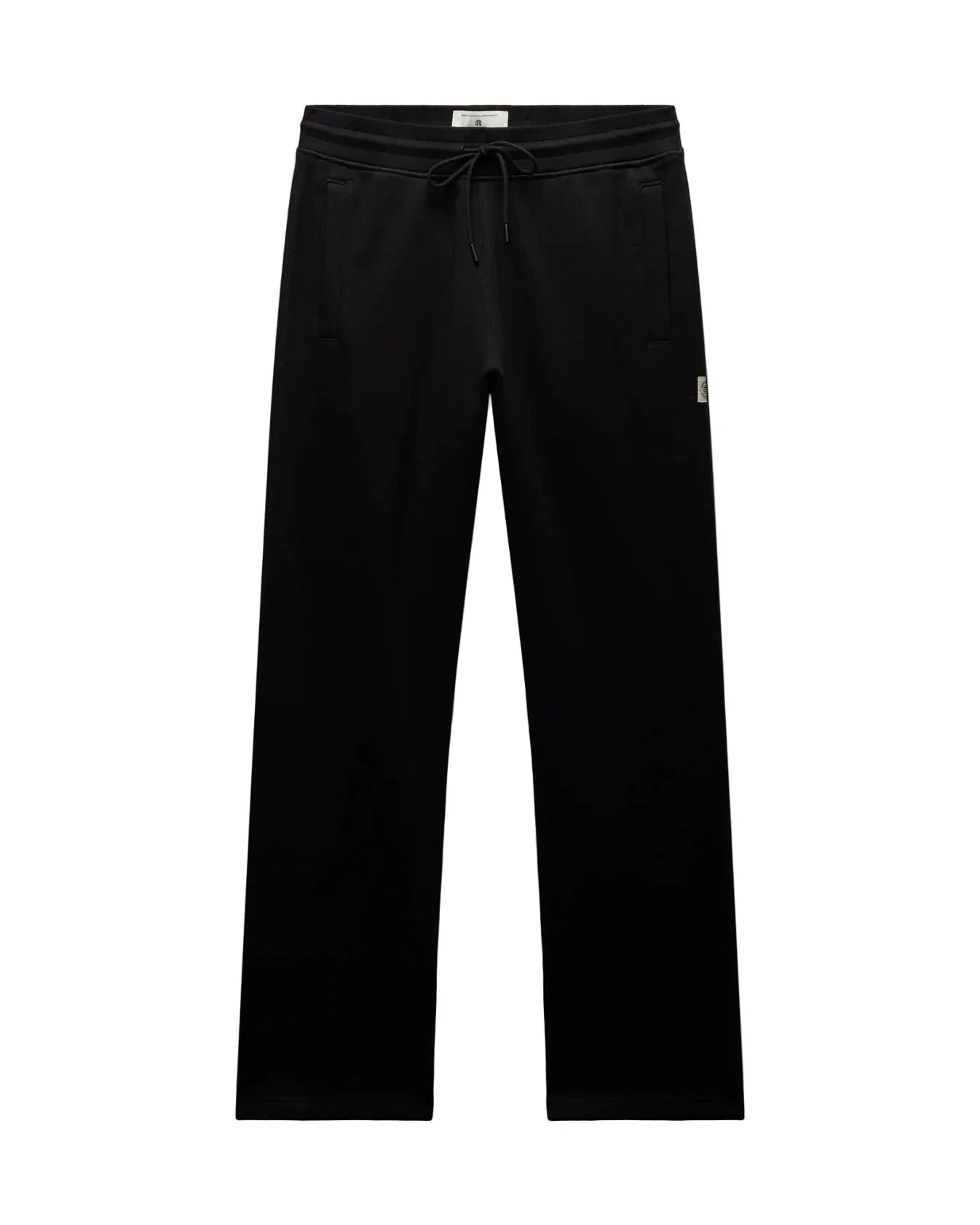 Brushed Fleece Straight Leg Standard Fit Sweatpant - Black - 1