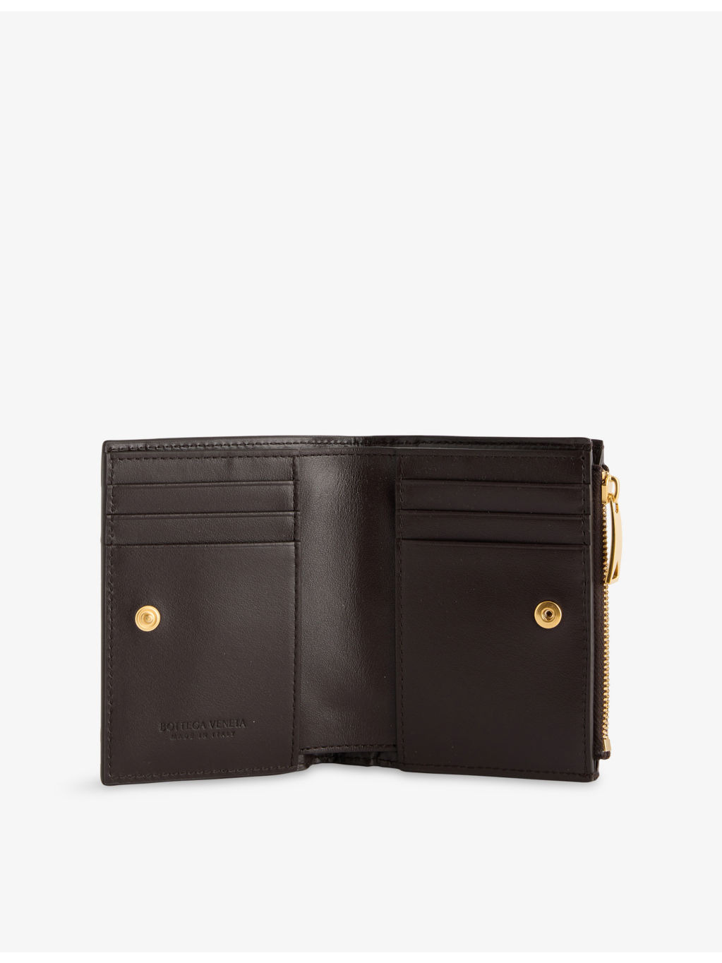Intrecciato Compact Leather Wallet - 4