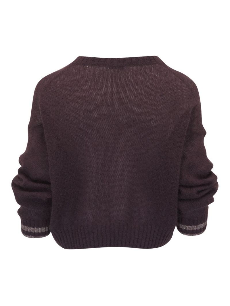 Brunello Cucinelli metallic-trimmed cashmere sweater outlook