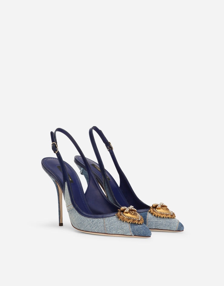 Devotion slingbacks in patchwork denim - 2