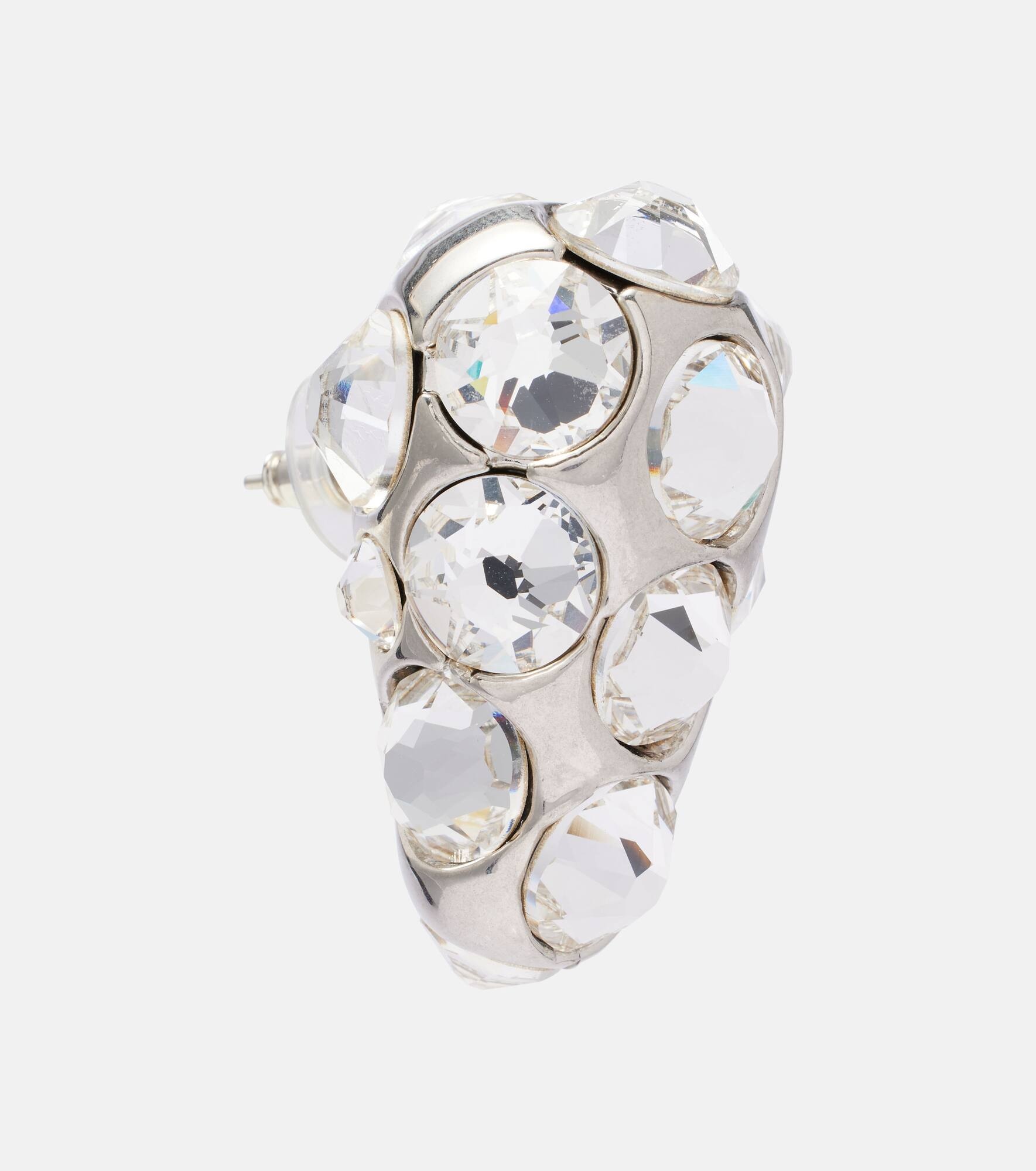 Asymmetric embellished earrings - 2