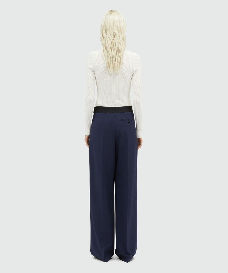 Wool palazzo pants with pleats 3