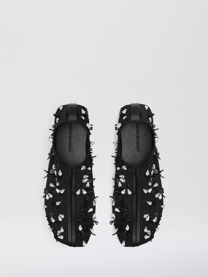 Frosted Beaded Mesh Flat 4