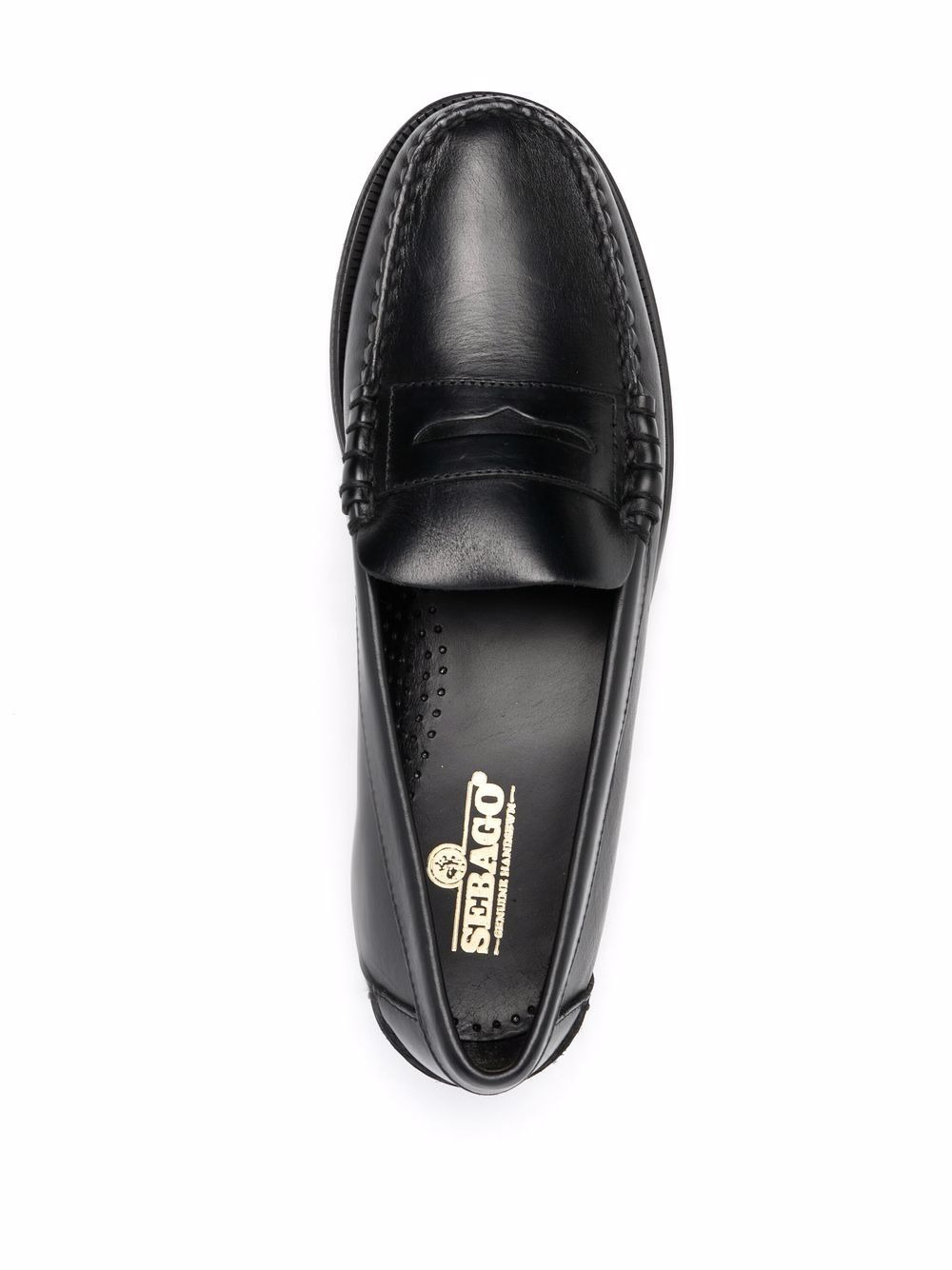 slip-on leather loafers - 4