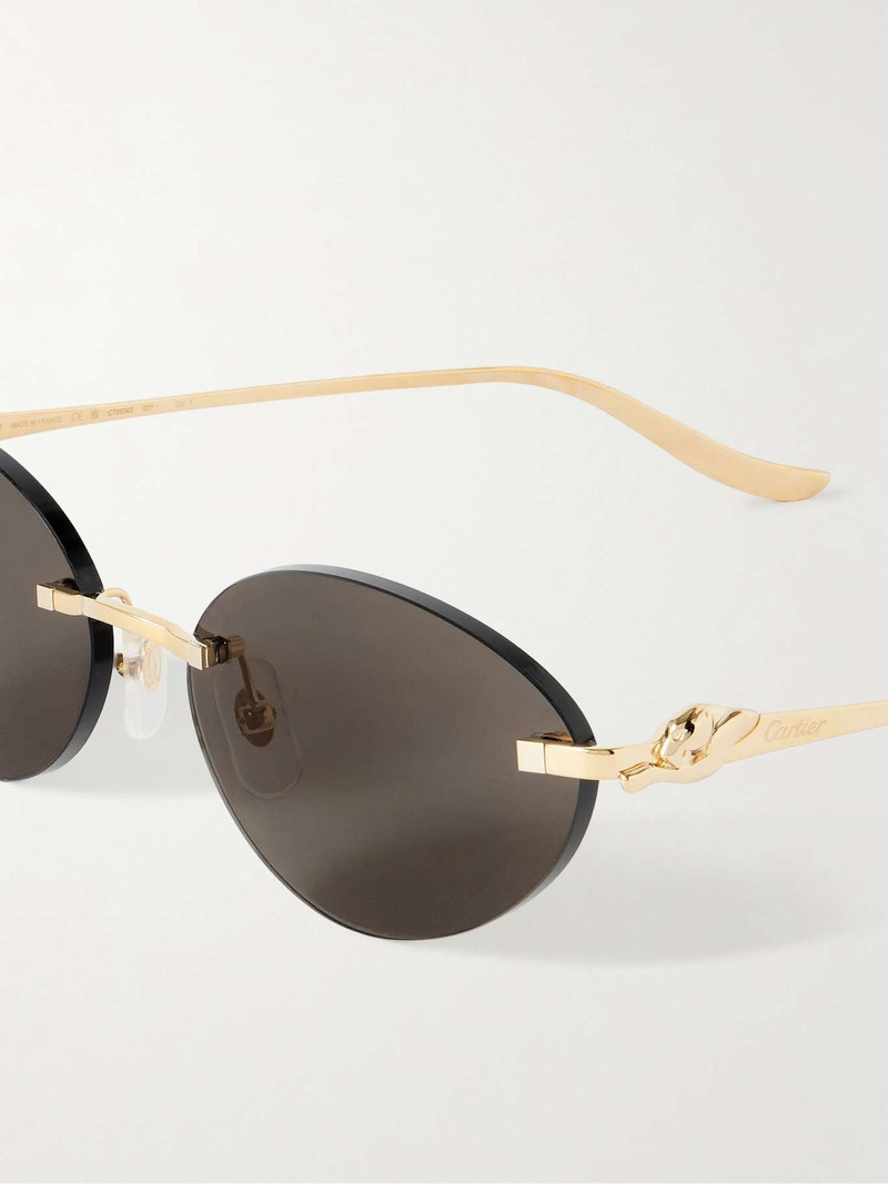 Panthère cat-eye gold-tone sunglasses Gold 4