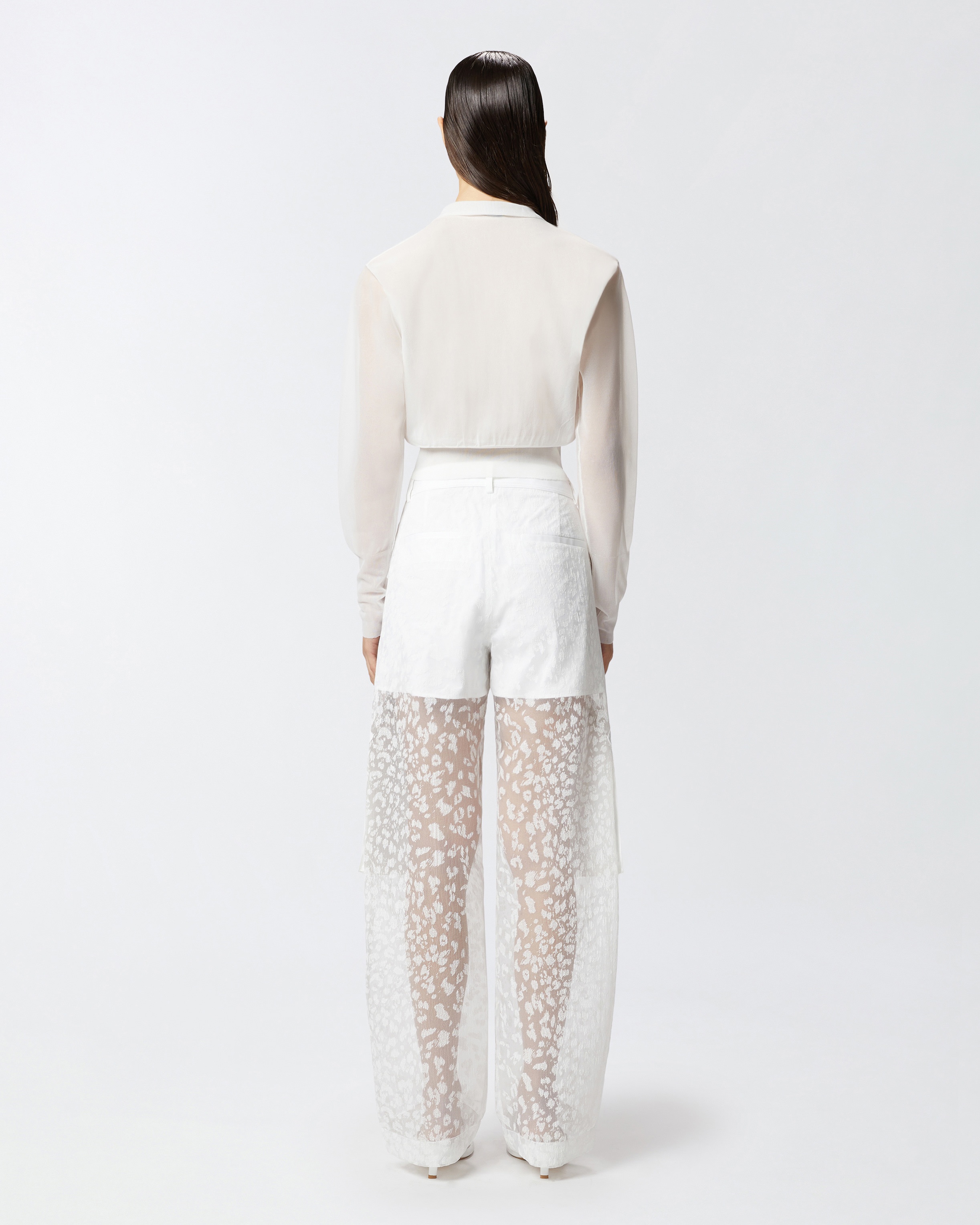 REIMAGINE SEMI-TRANSPARENT HALF-ZIP SWEATER PINKO X PATRICK MCDOWELL - 4
