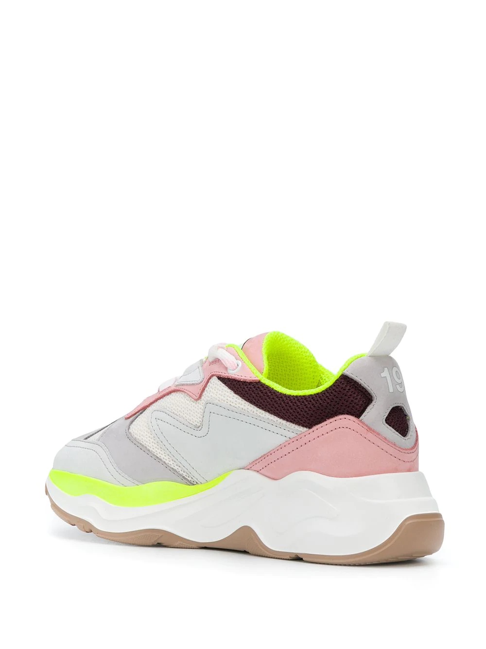 contrast-panel low-top trainers - 3