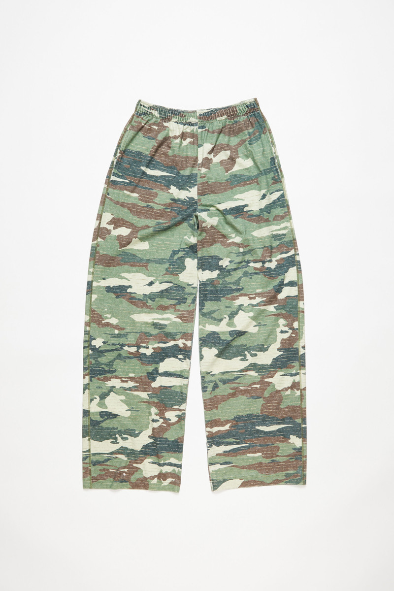 Print sweatpants - Khaki green 1