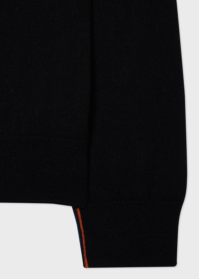 Paul Smith Black Cashmere Full-Zip Cardigan outlook
