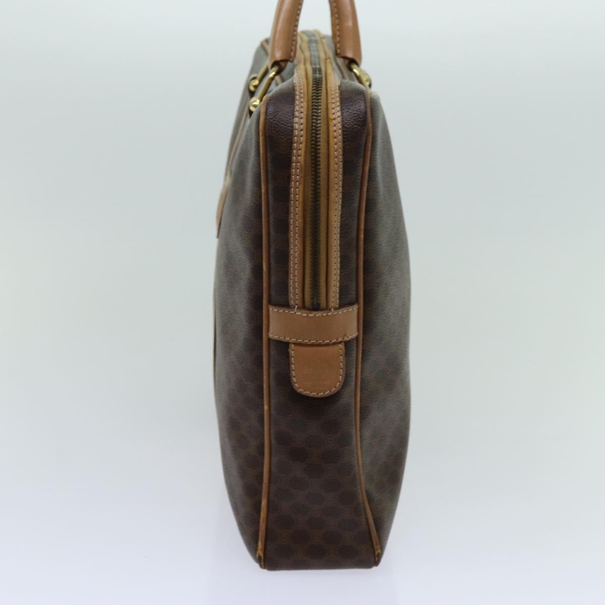 CELINE Macadam Canvas Hand Bag Pvc Brown - 3