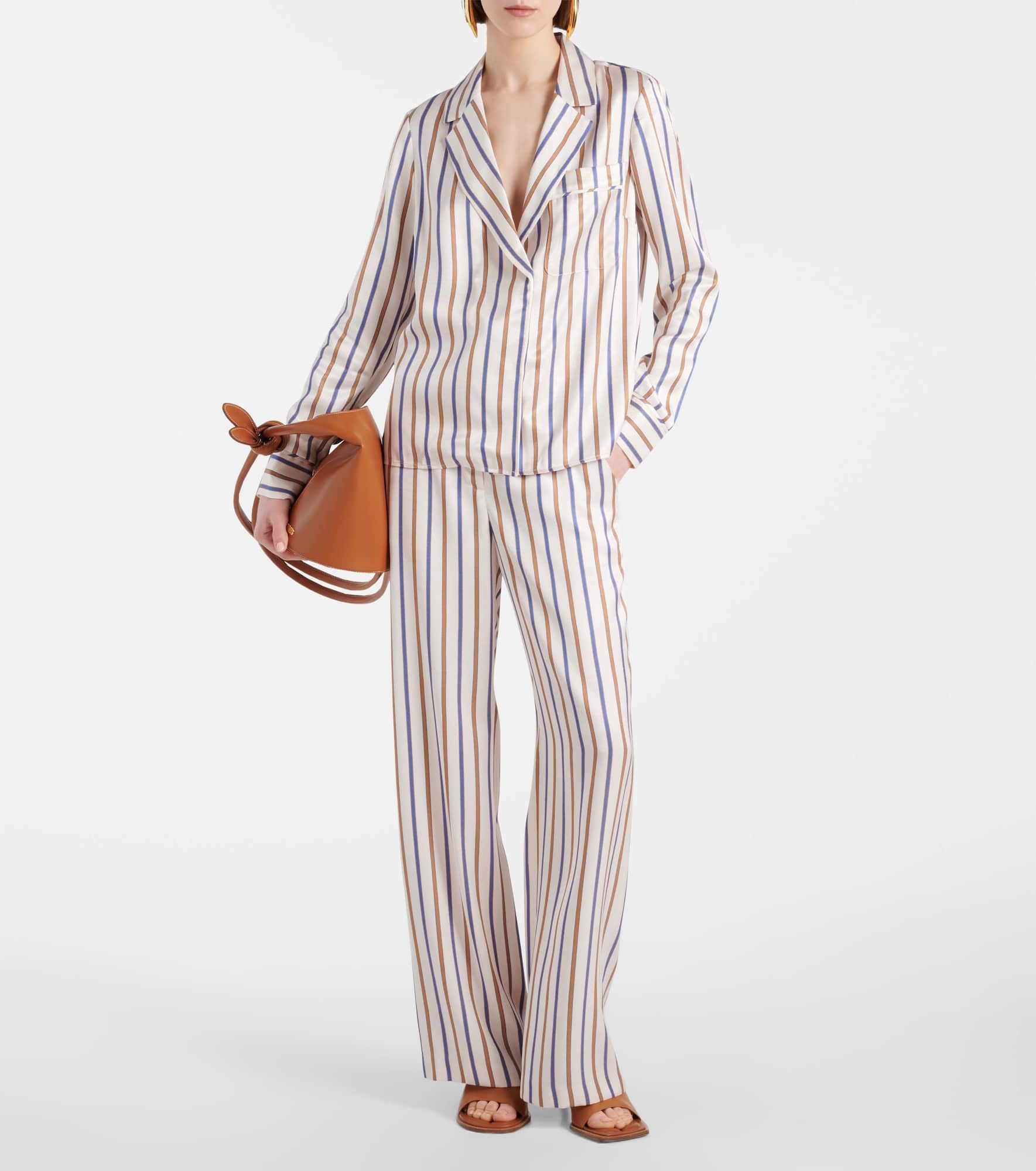 Grigore striped twill wide-leg pants - 2