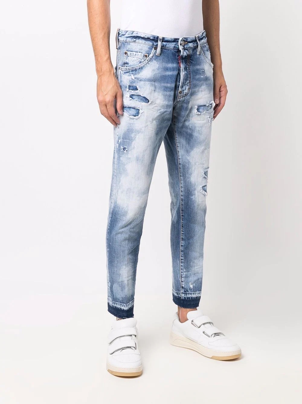 acid-wash slim-fit jeans - 3