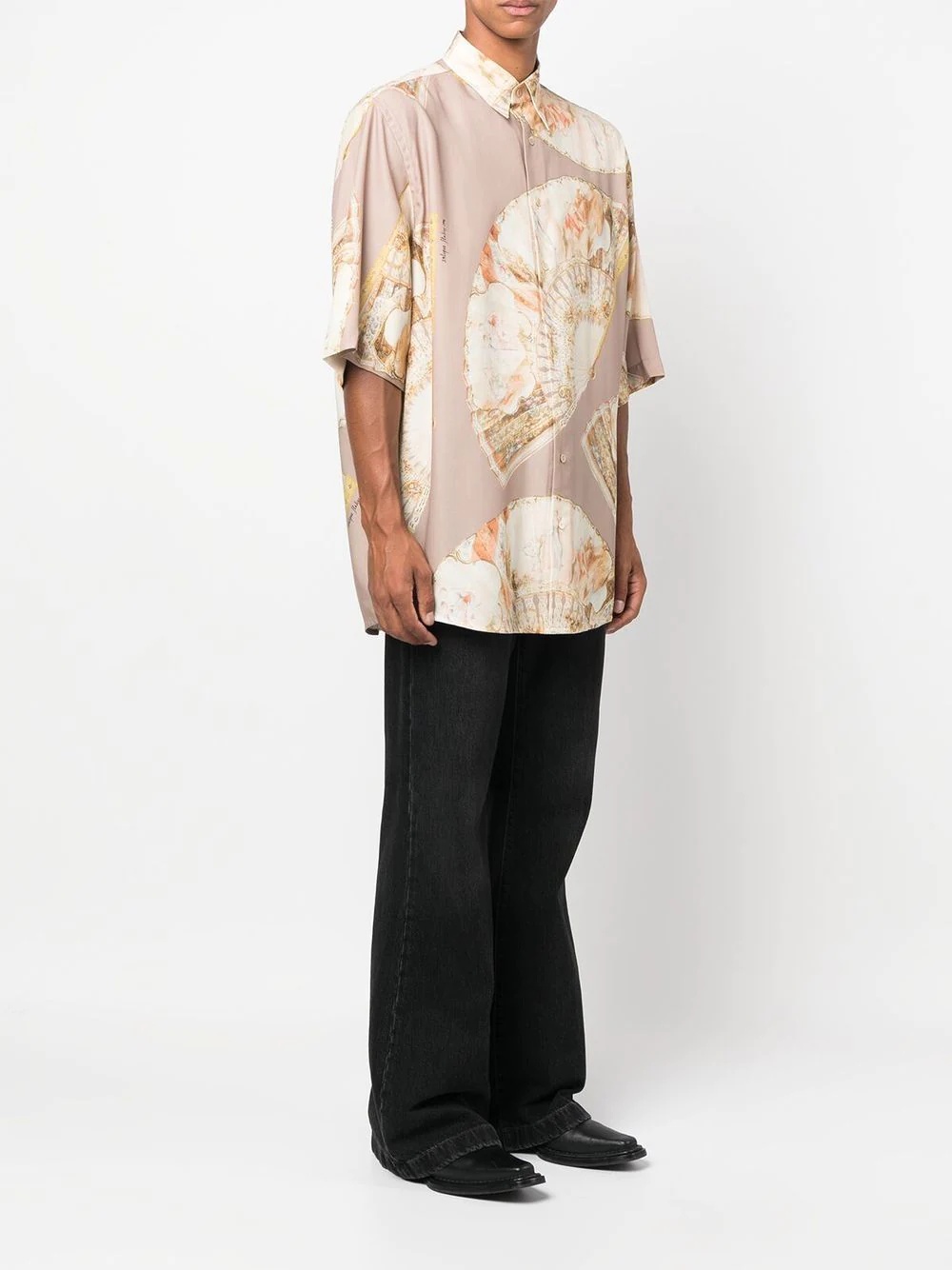 abstract-print short-sleeved shirt - 3