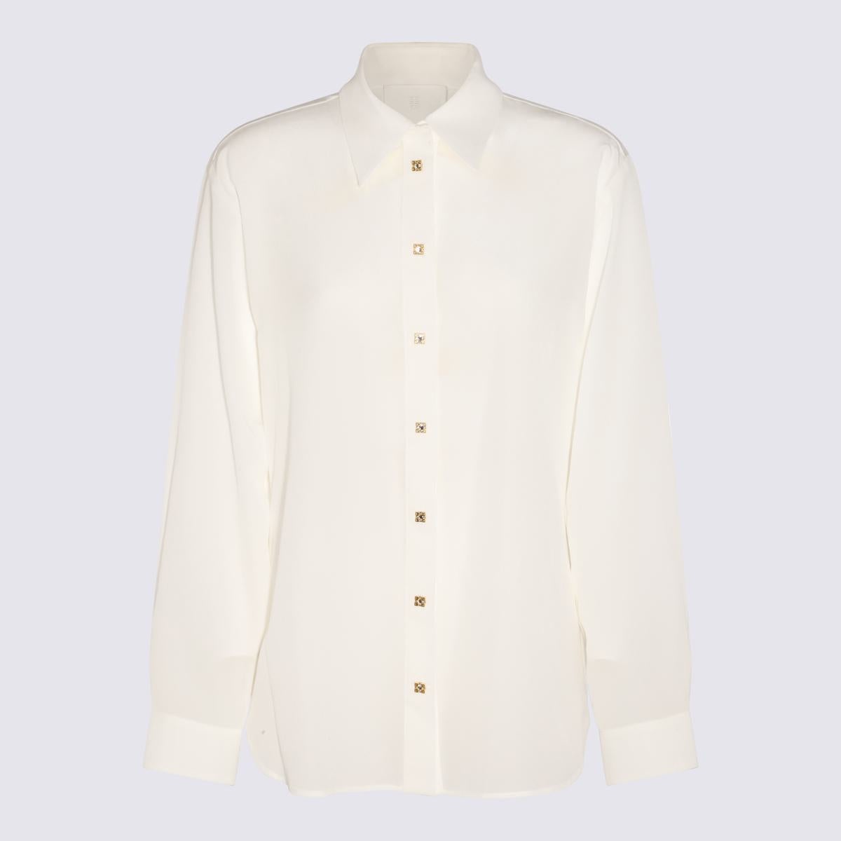 GIVENCHY OFF-WHITE SILK SHIRT - 1