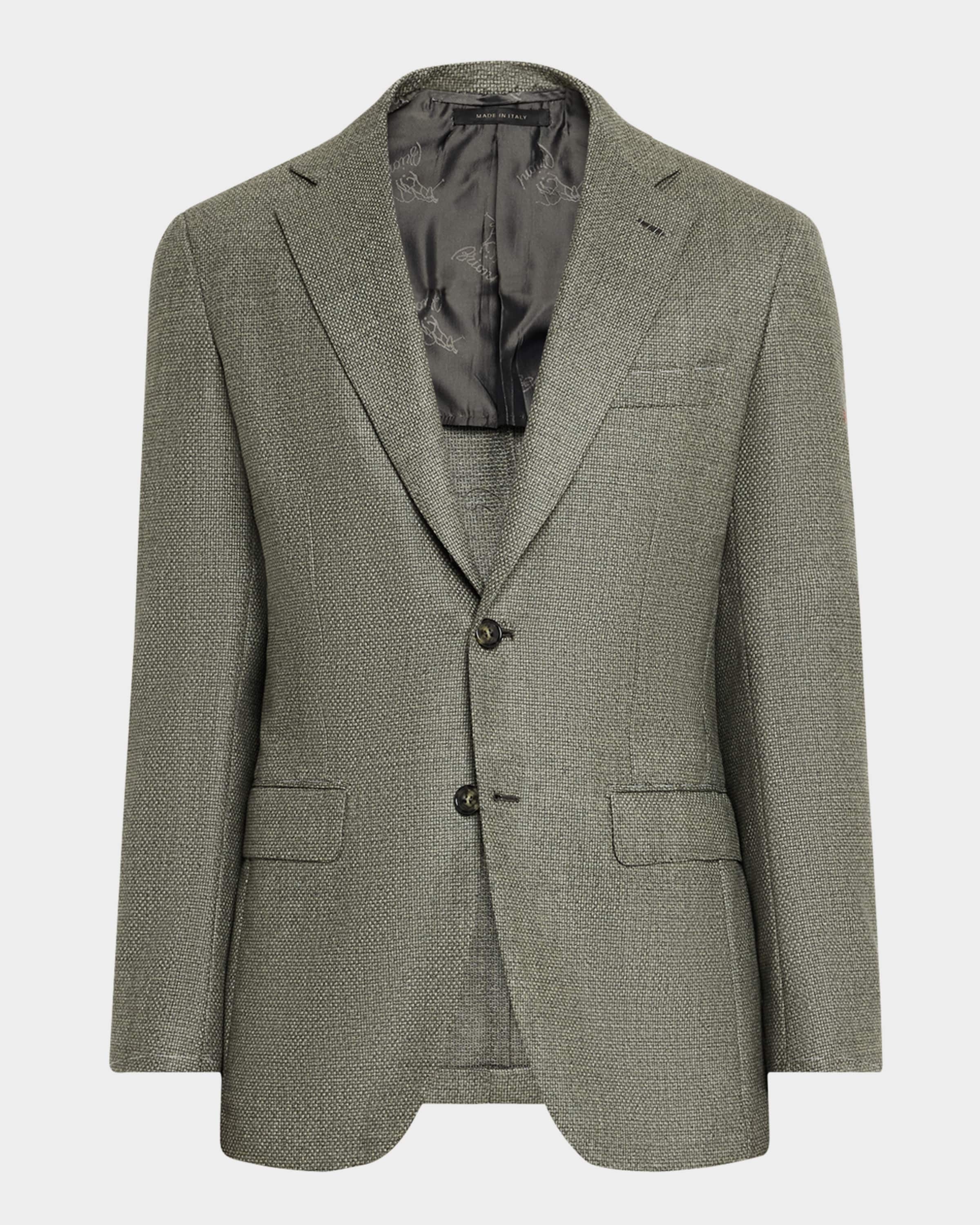 Men's Textured Wool-Cashmere Blazer - 2