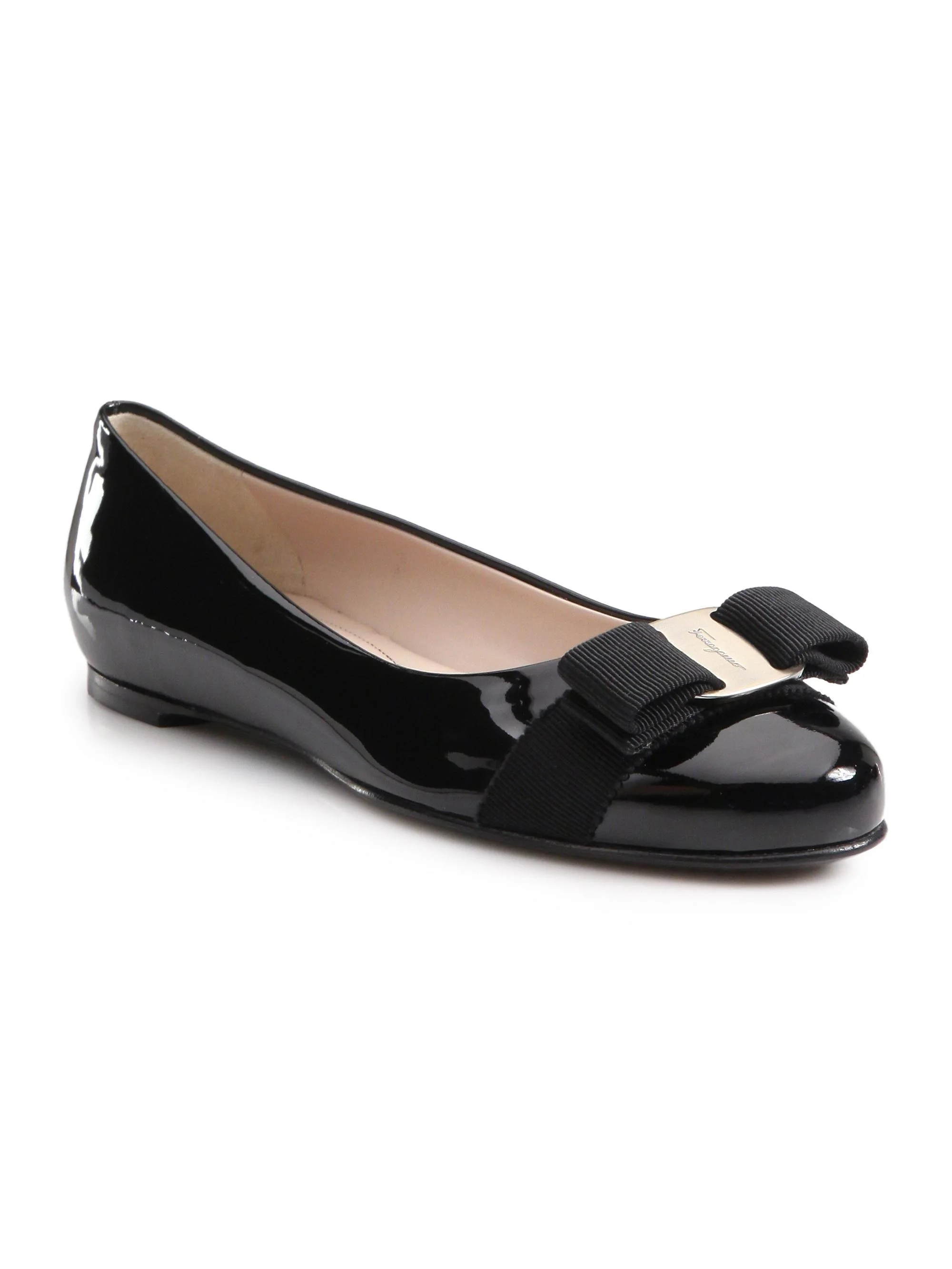 Women's Varina Patent Leather Ballet Flats - Black - 1