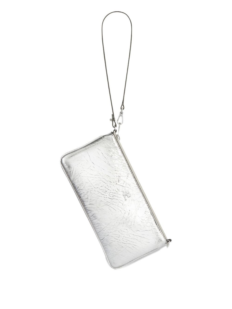 zipped leather shoulder bag 4