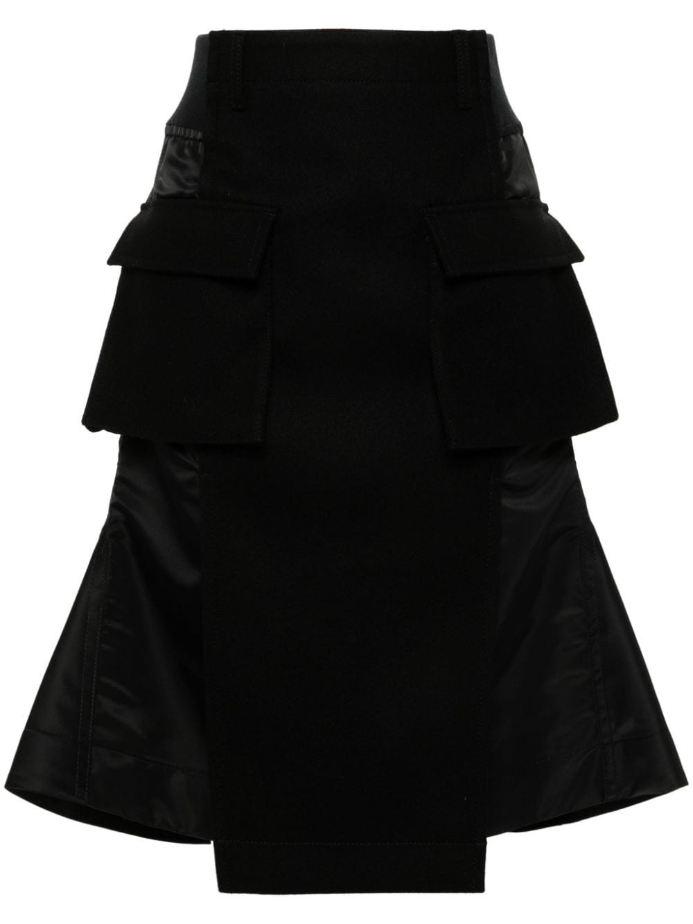 panelled midi skirt - 1