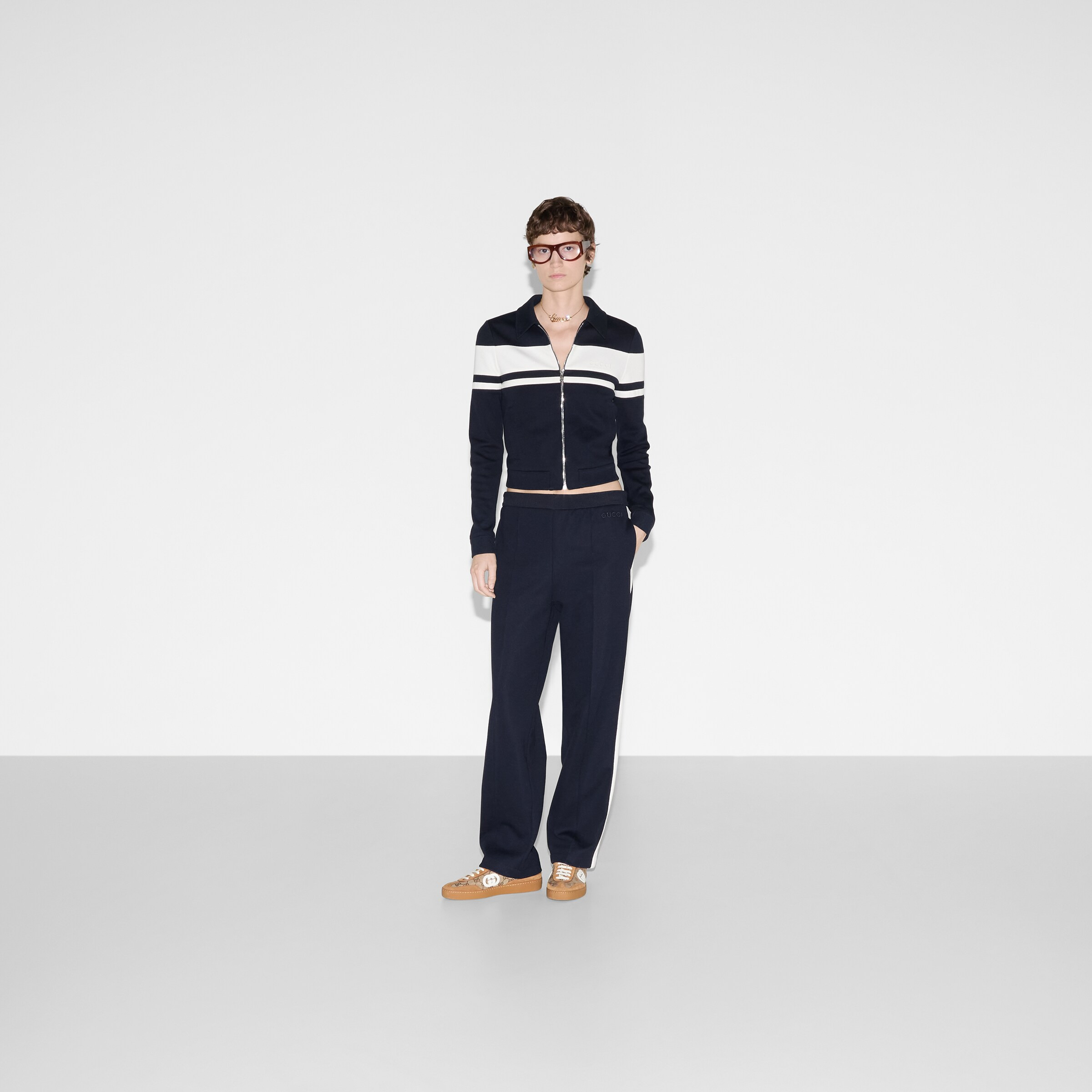Cotton jersey pants with embroidery - 2