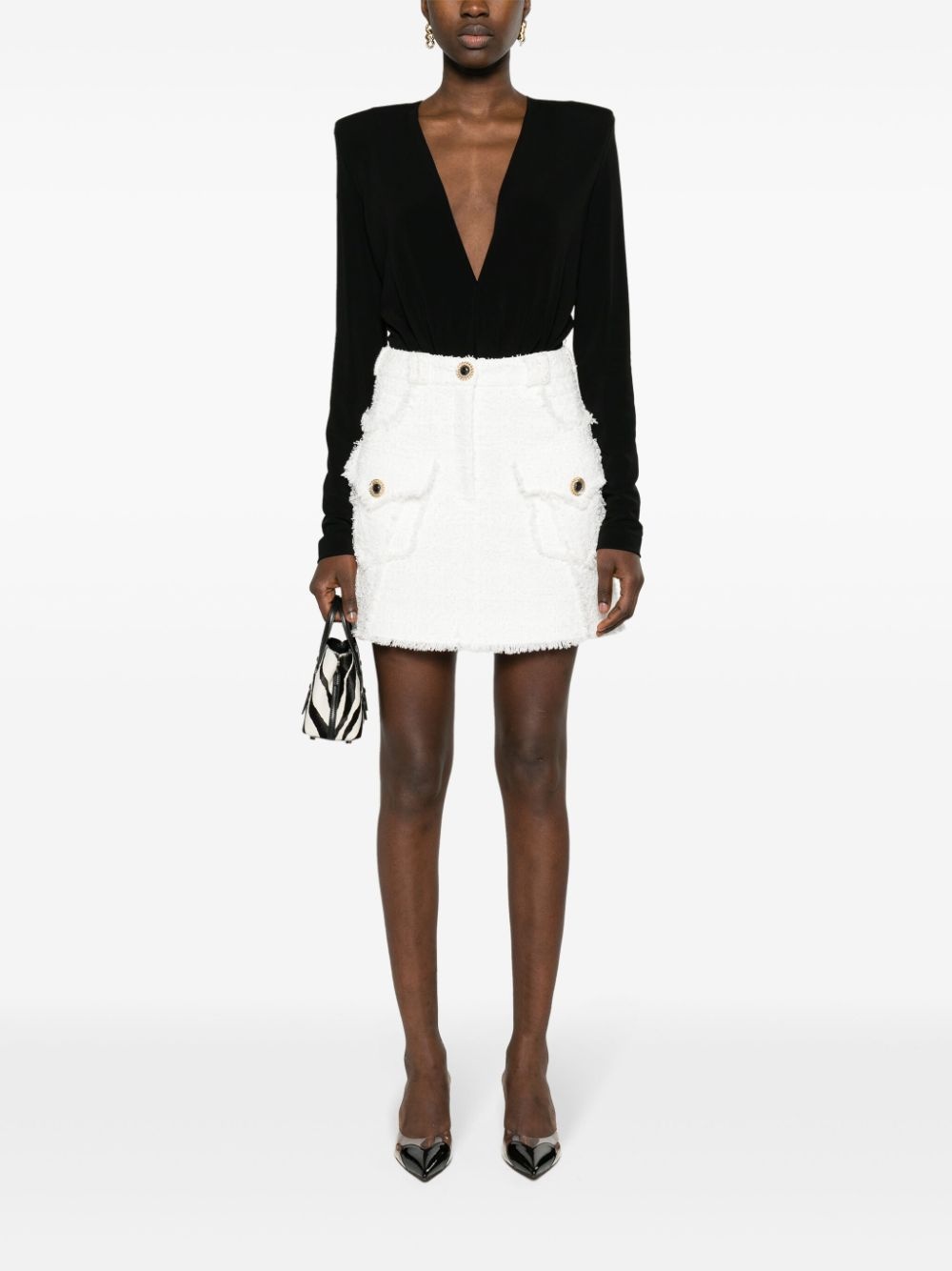 A-line tweed miniskirt - 2