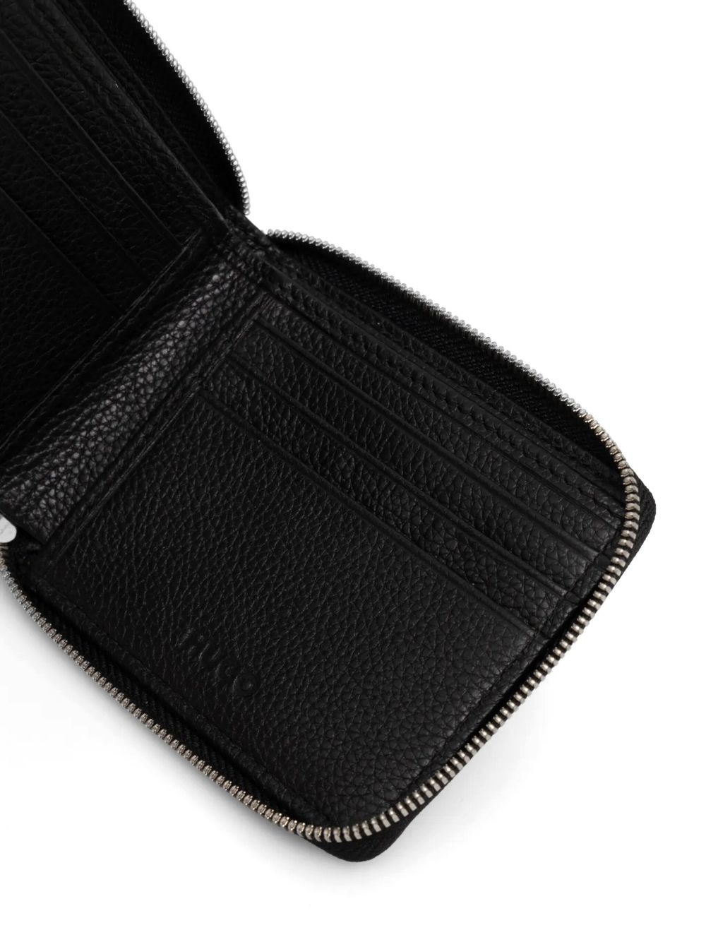 logo-print leather wallet - 3