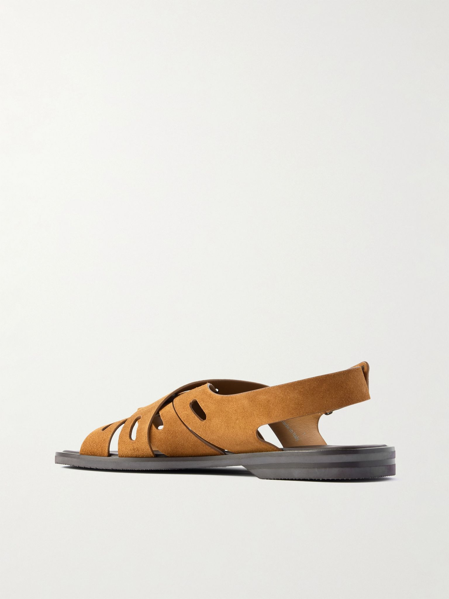 Seaford Cutout Suede Sandals Brown - 4