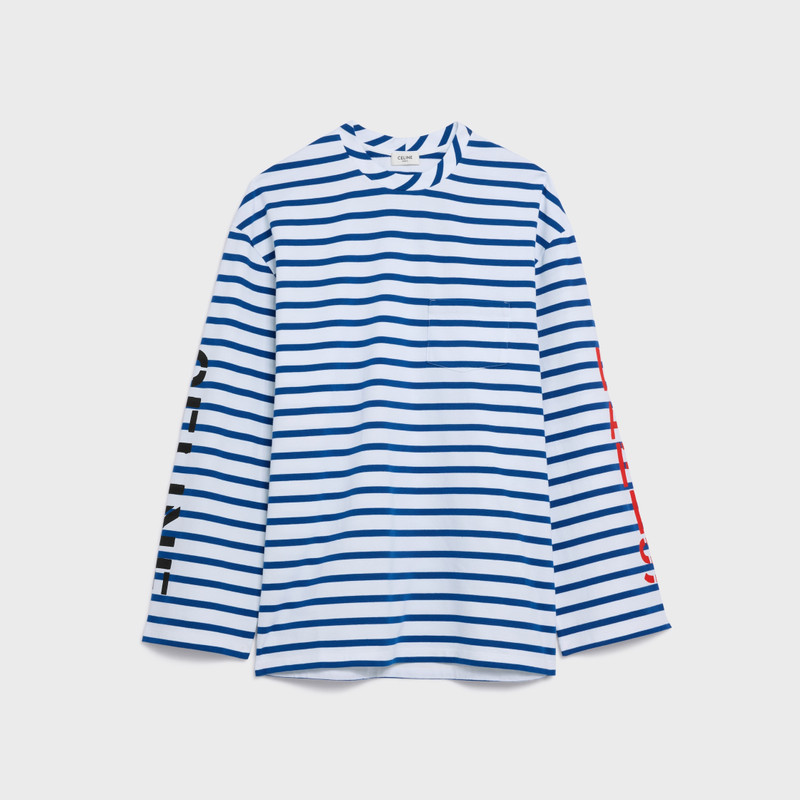 LONG-SLEEVED T-SHIRT IN striped cotton jersey 1