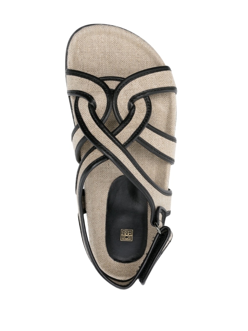 criss-cross woven sandals - 4