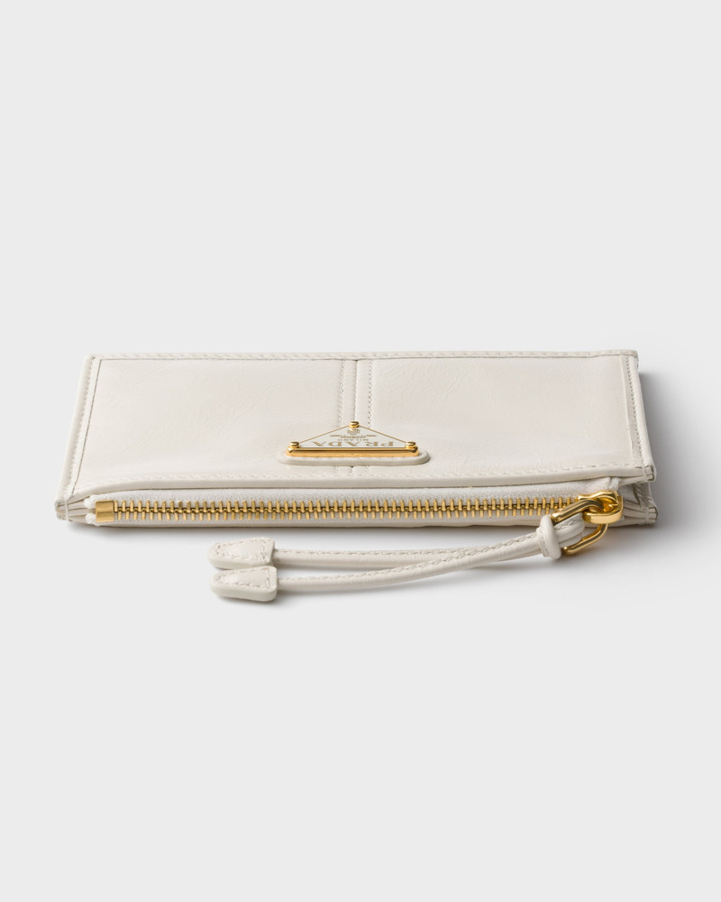 Prada Leather card holder with zipper outlook