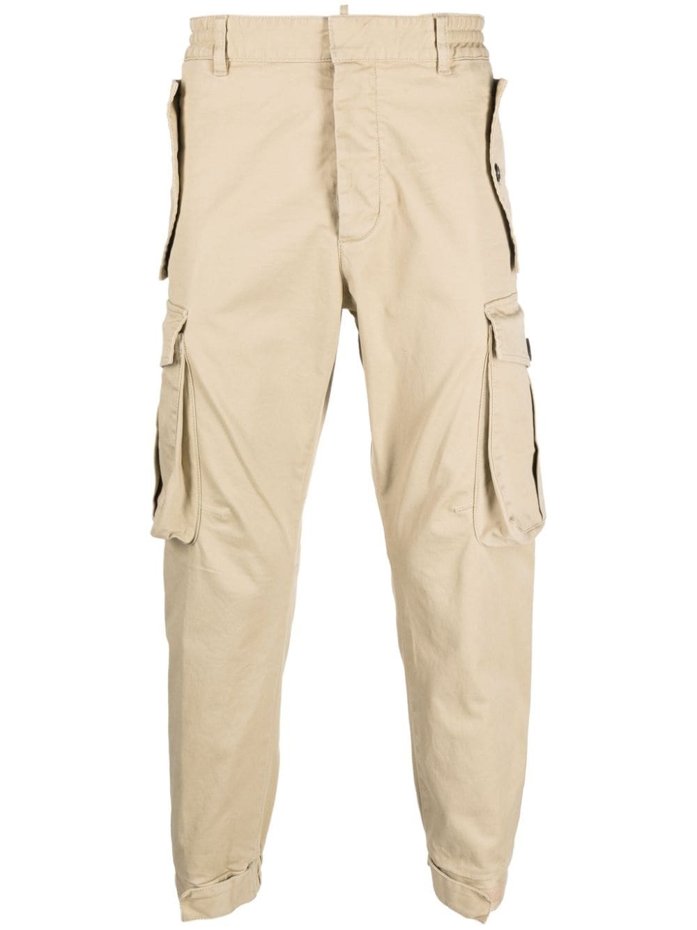 straight-leg cotton cargo trousers - 1