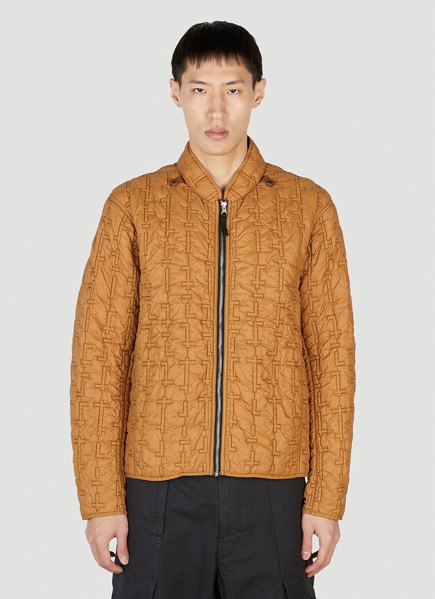 Quilted Liner Jacket in Light Brown - 1
