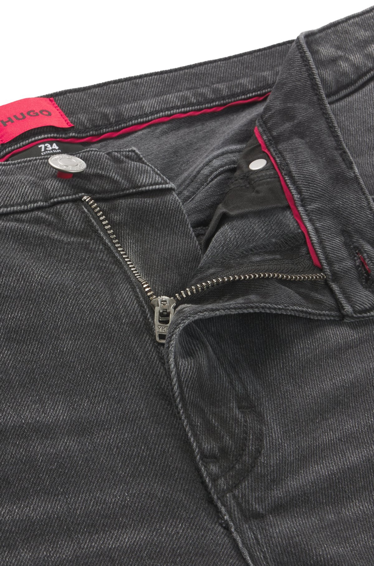 EXTRA-SLIM-FIT JEANS IN GRAY STRETCH DENIM - 6