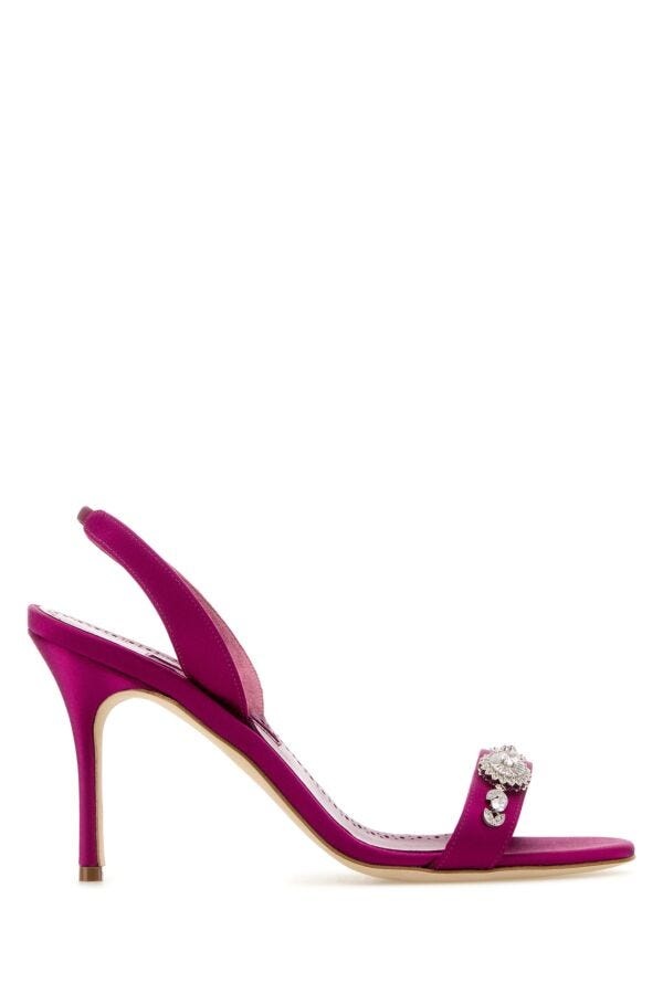 Fuchsia satin Lamisan sandals - 1