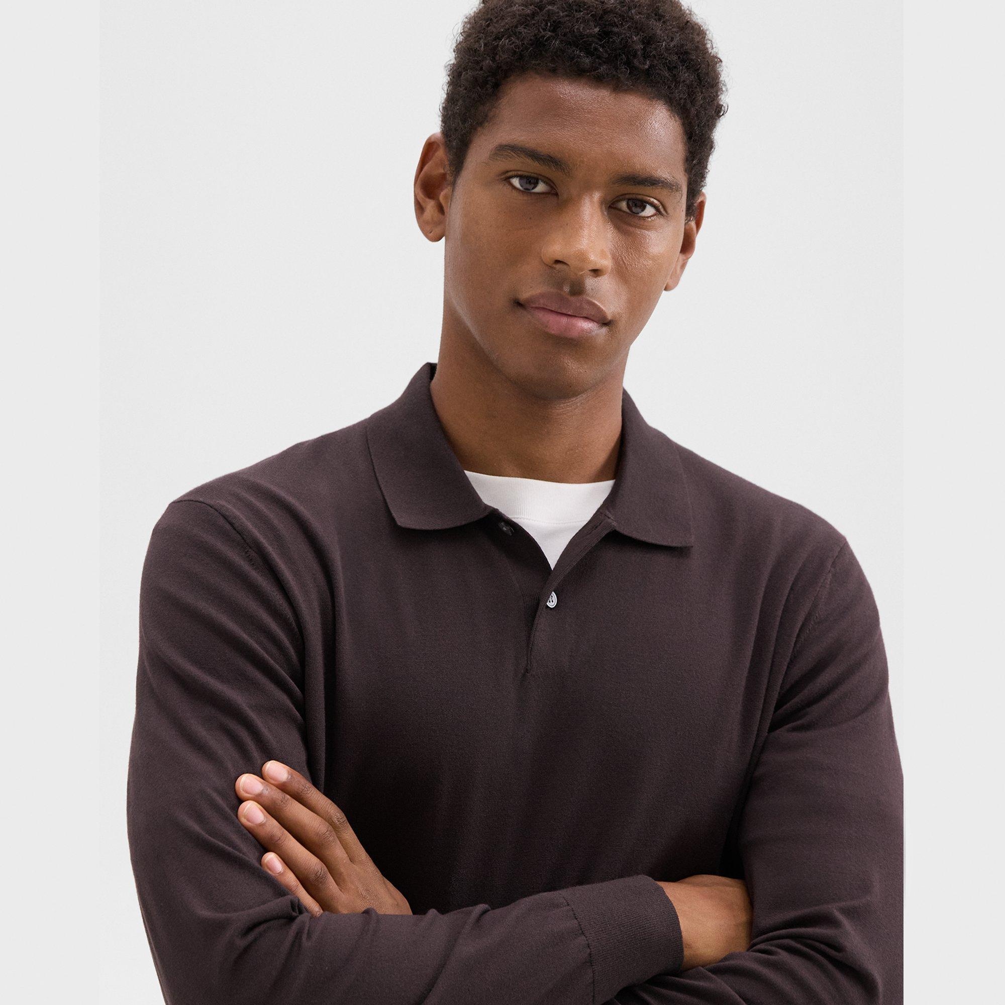 Goris Long-Sleeve Polo Shirt in Light Bilen - 5