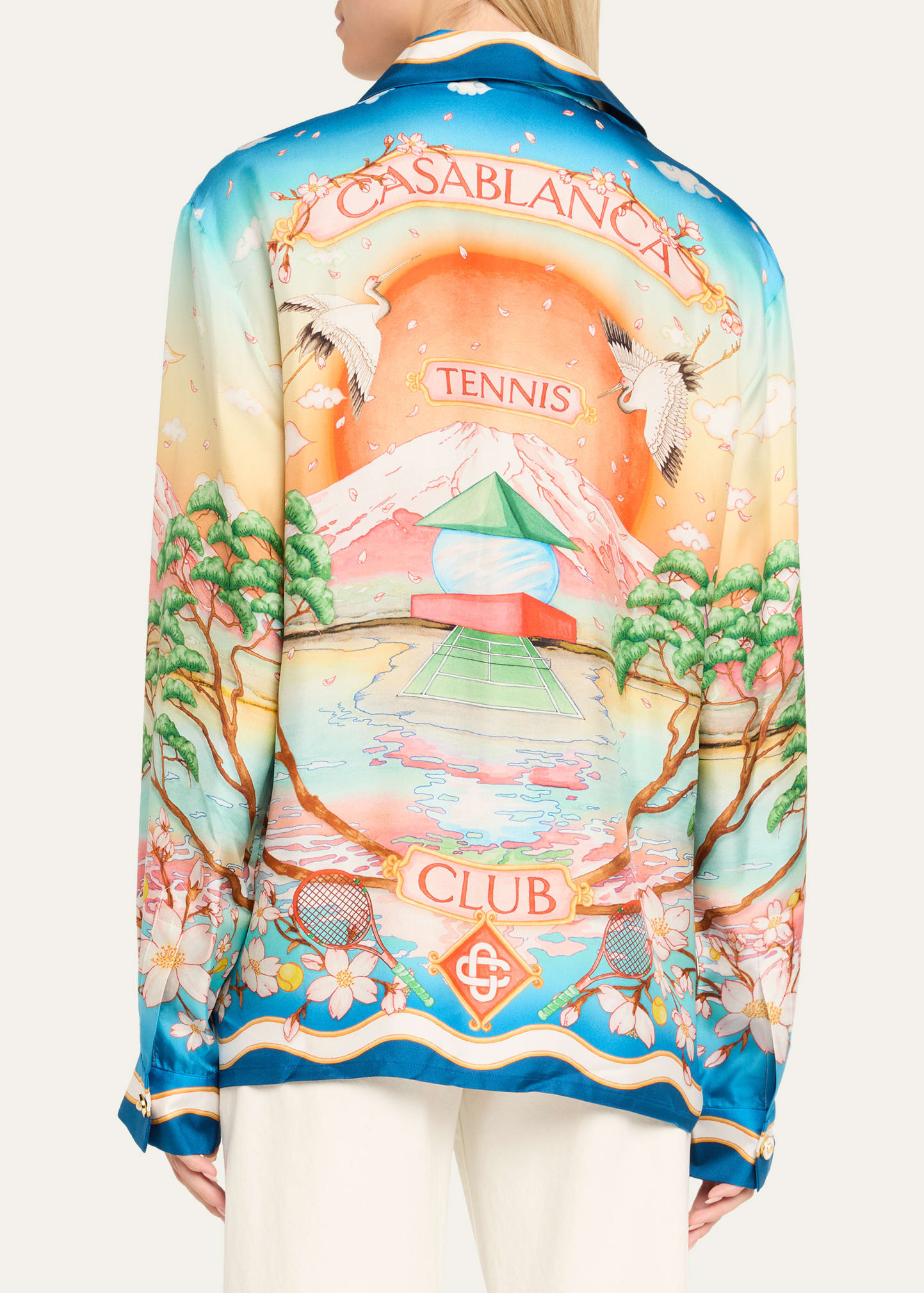 Printed Silk Long-Sleeve Camp Shirt - 3